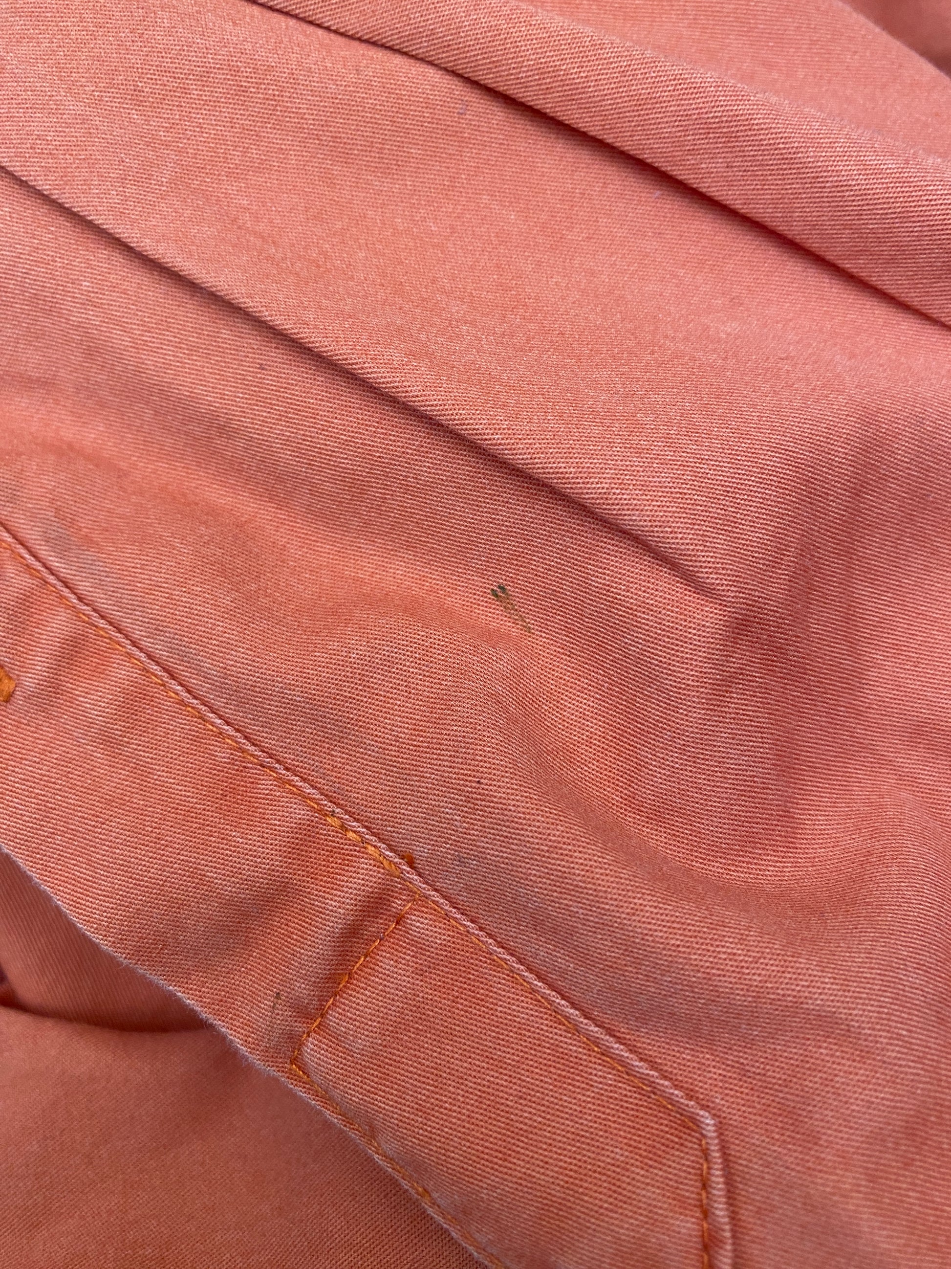 Men's Eddie Bauer Orange Button-Down Collar Cotton Shirt, Large