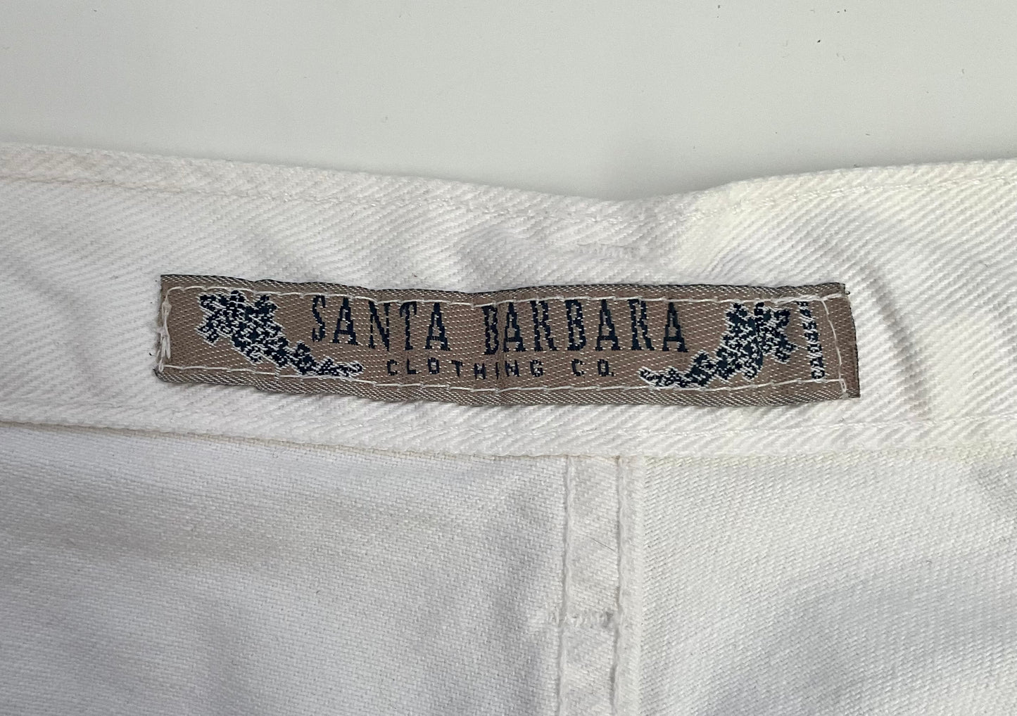 Vintage 1990s White Denim Button Fly Jeans, W30"