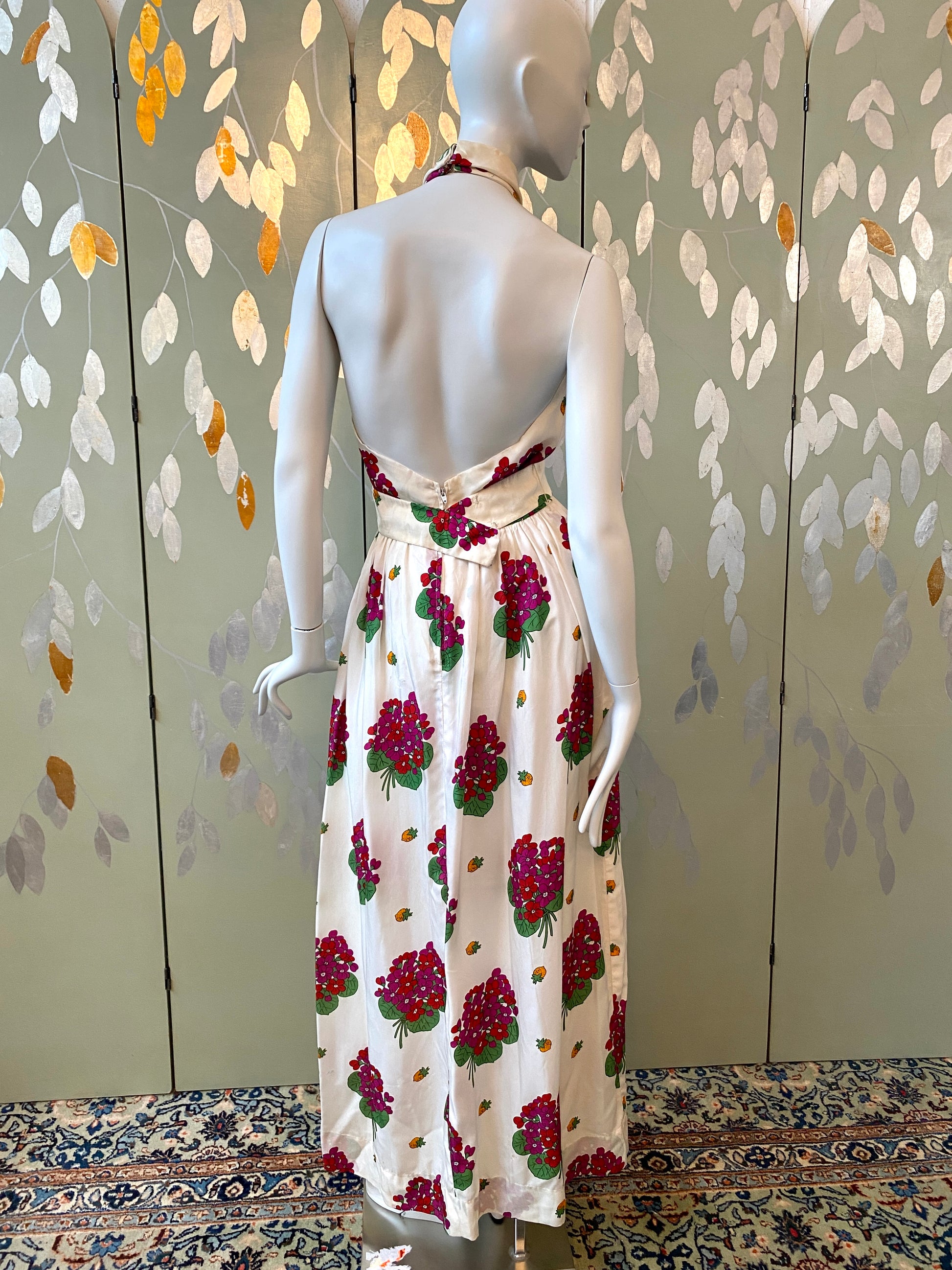 Vintage 1970s Floral Halter Maxi Dress, Small – Ian Drummond Vintage