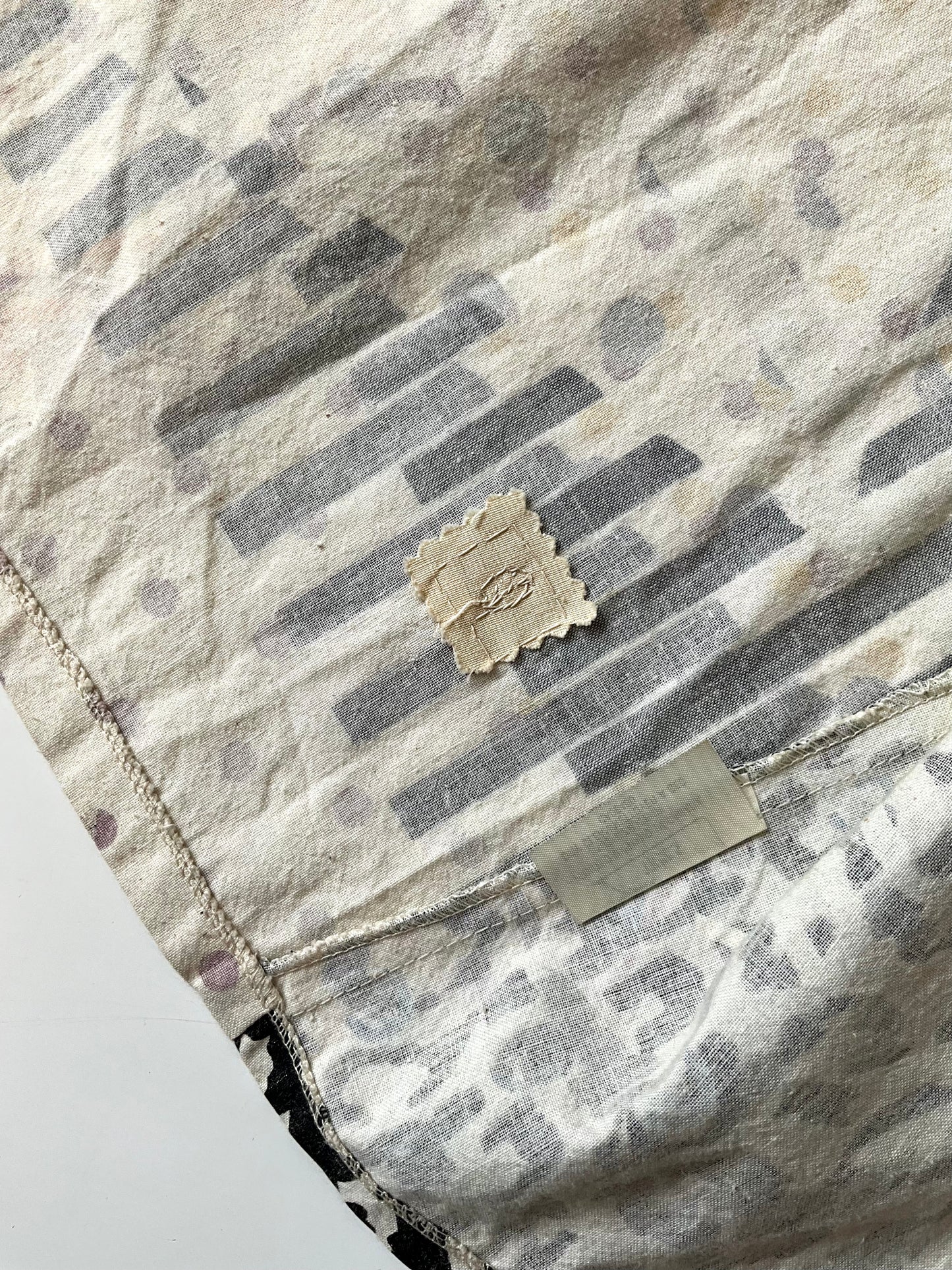 Vintage 1990s Hand Printed Button-Up Canadiana Crop Top, Large