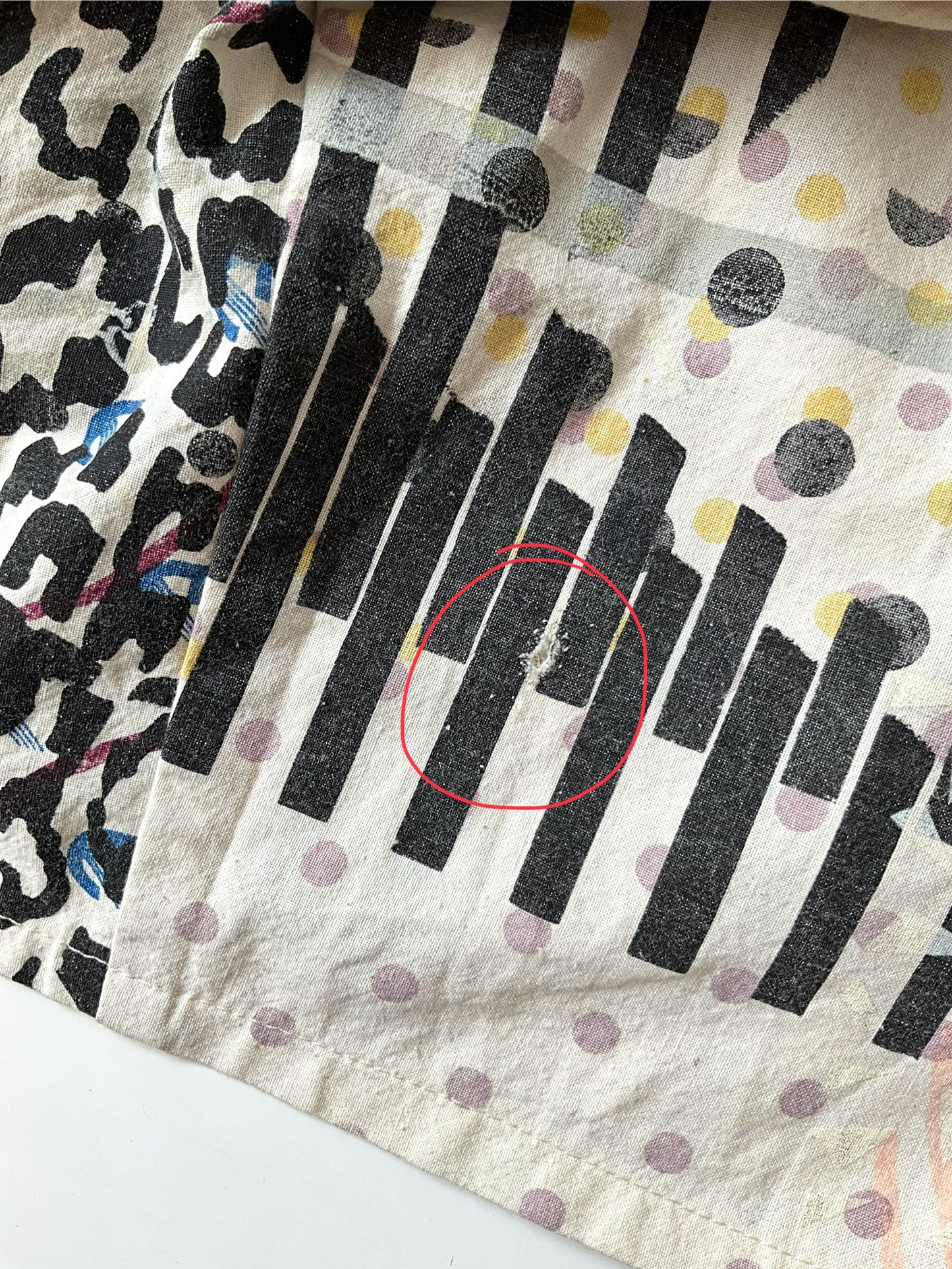 Vintage 1990s Hand Printed Button-Up Canadiana Crop Top, Large