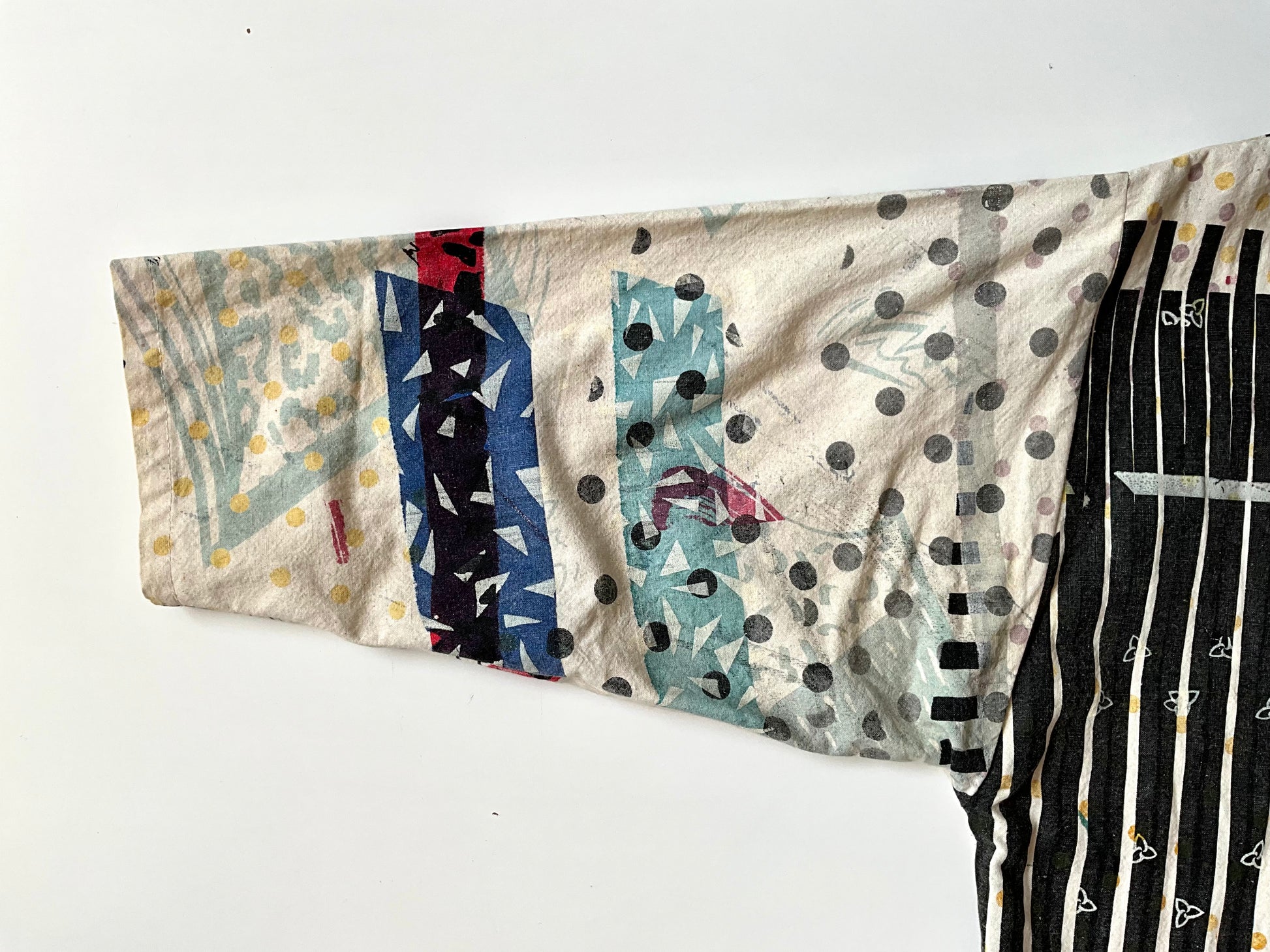 Vintage 1990s Hand Printed Button-Up Canadiana Crop Top, Large