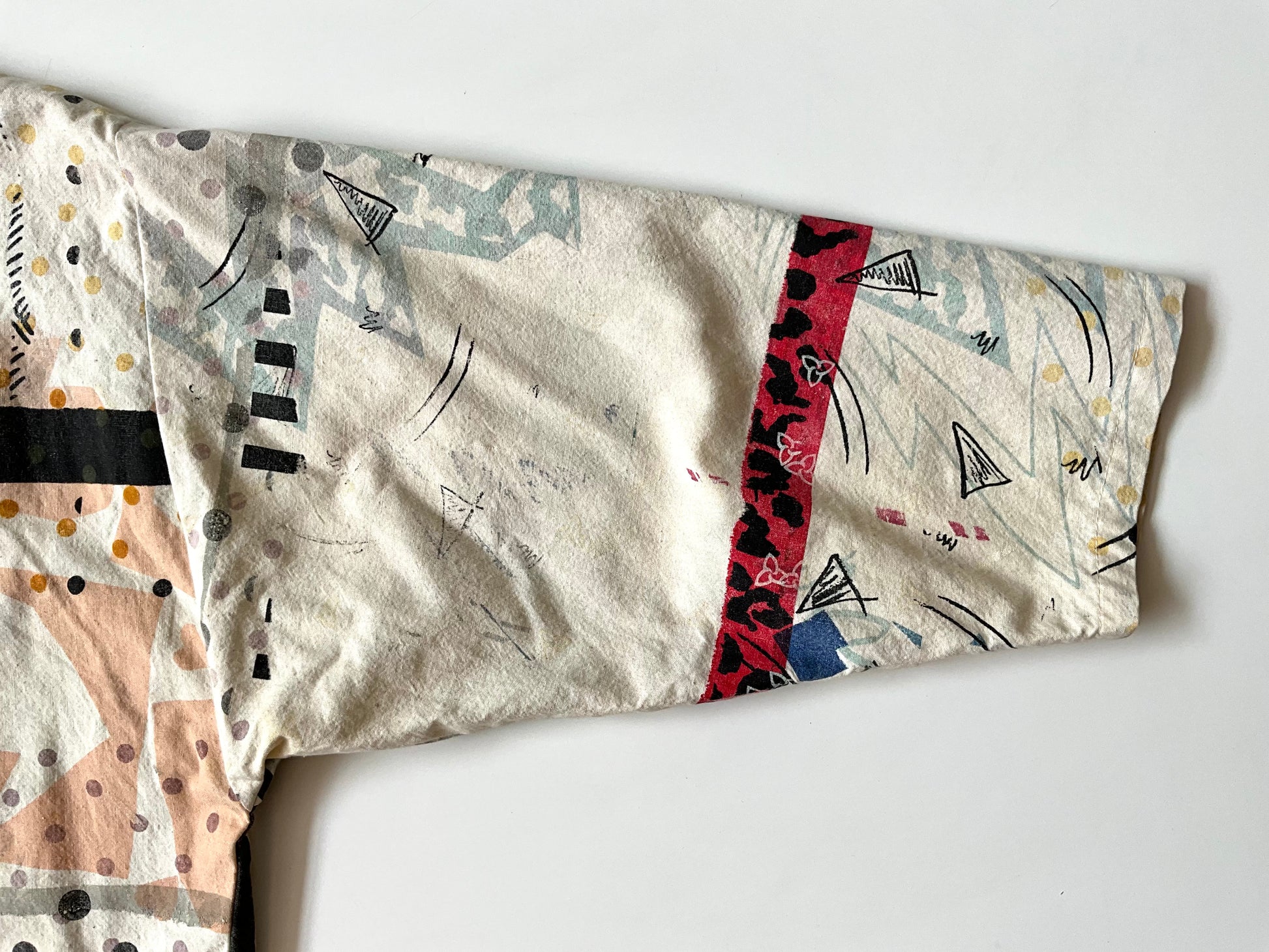 Vintage 1990s Hand Printed Button-Up Canadiana Crop Top, Large