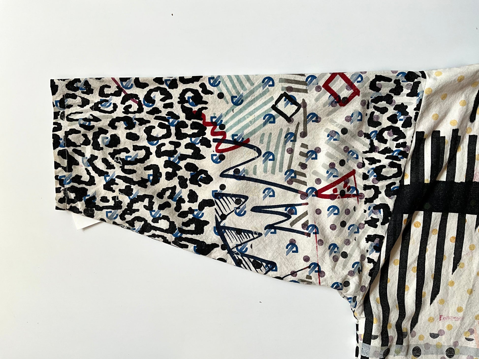 Vintage 1990s Hand Printed Button-Up Canadiana Crop Top, Large