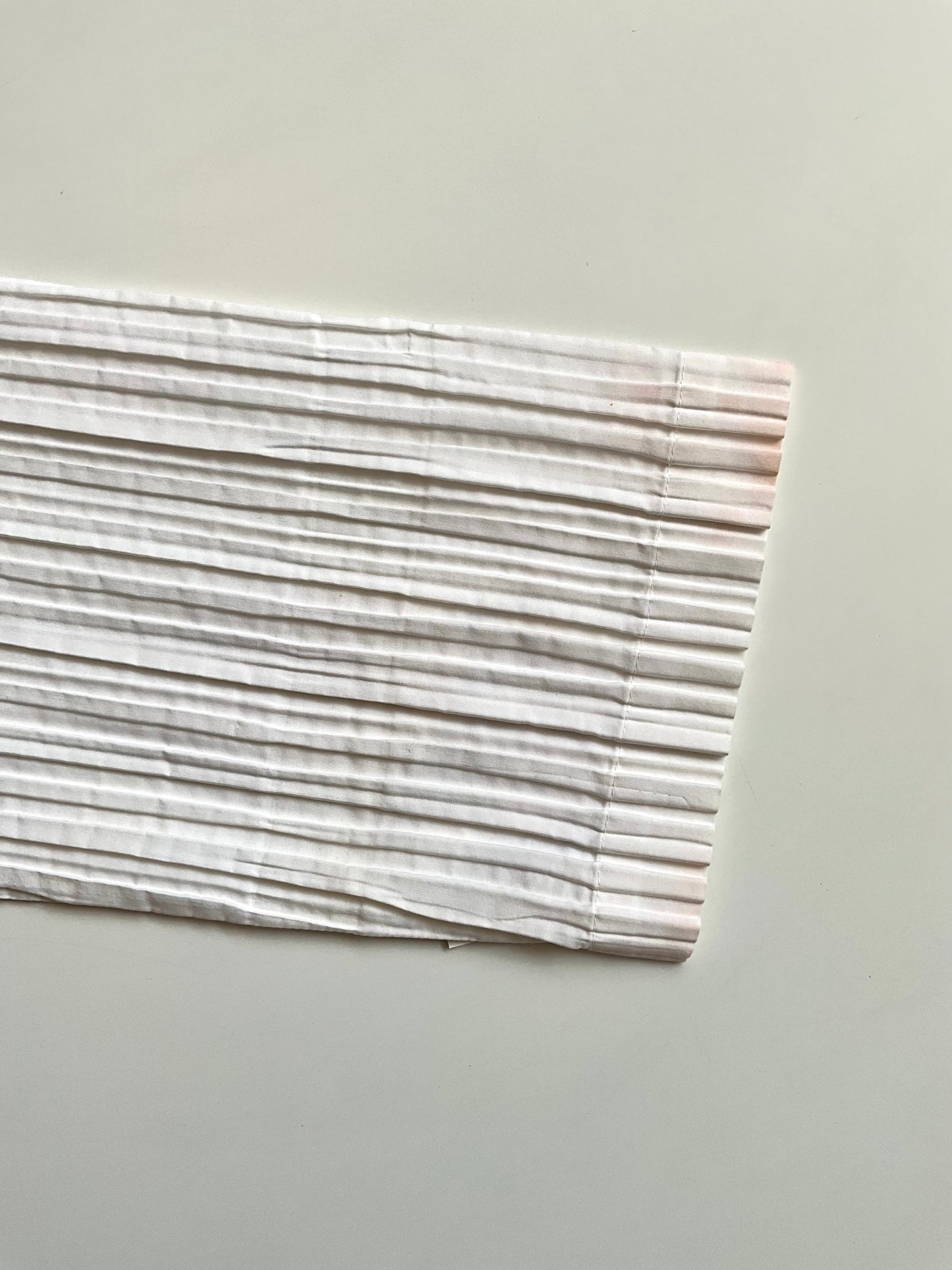 Vintage 1980s Issey Miyake White Pleated Snap Front Shirt, Medium