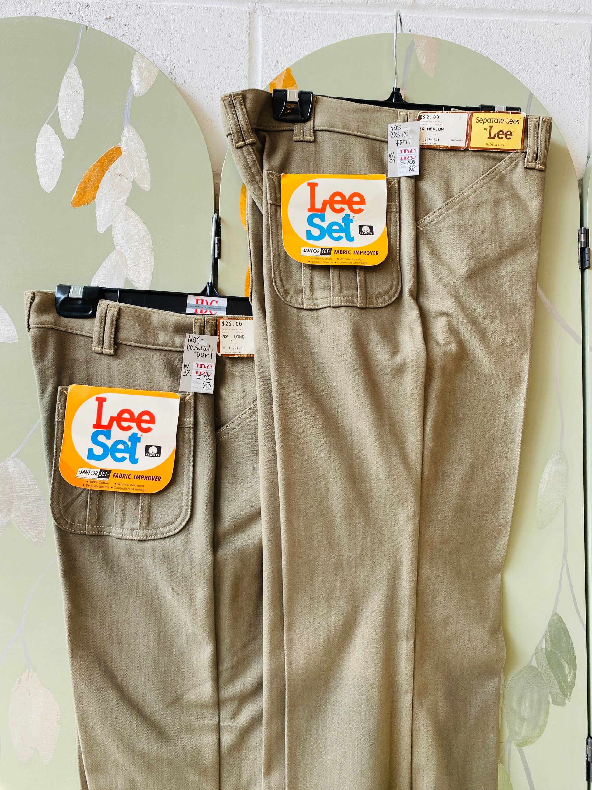 Vintage 1970s Deadstock Men's Lee Cotton Trousers