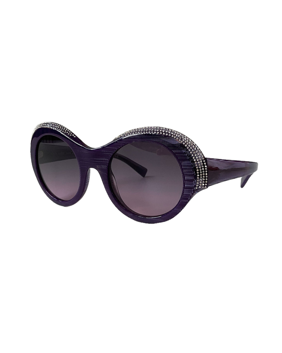 2018 Alain Mikli X Alexandre Vauthier Purple Rhinestone Brim  display picture 1