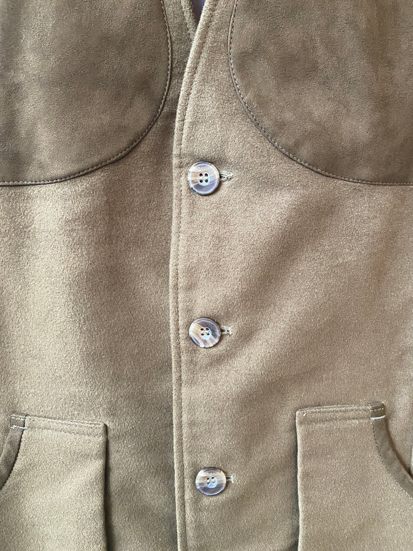 2010s Laksen Sporting Broadland Brown Moleskin Hunting Vest, Large 