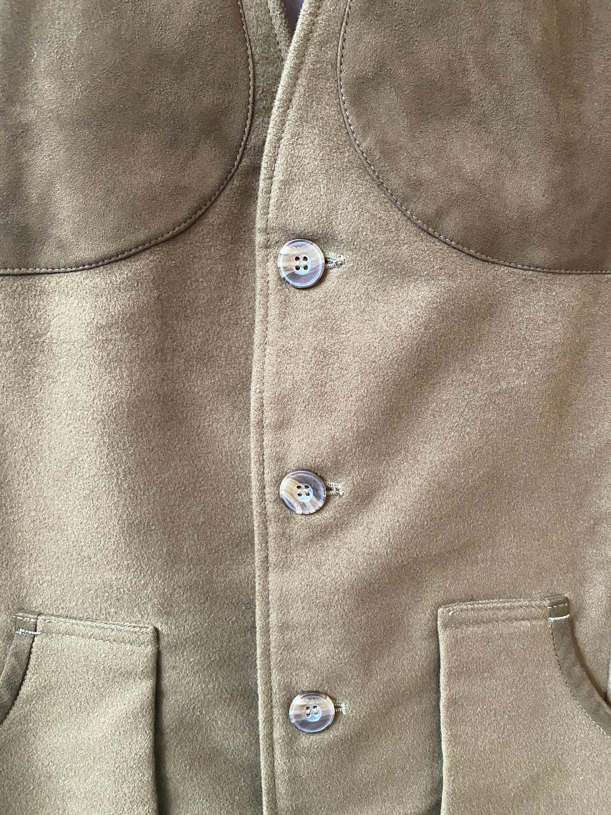 2010s Laksen Sporting Broadland Brown Moleskin Hunting Vest, Large 