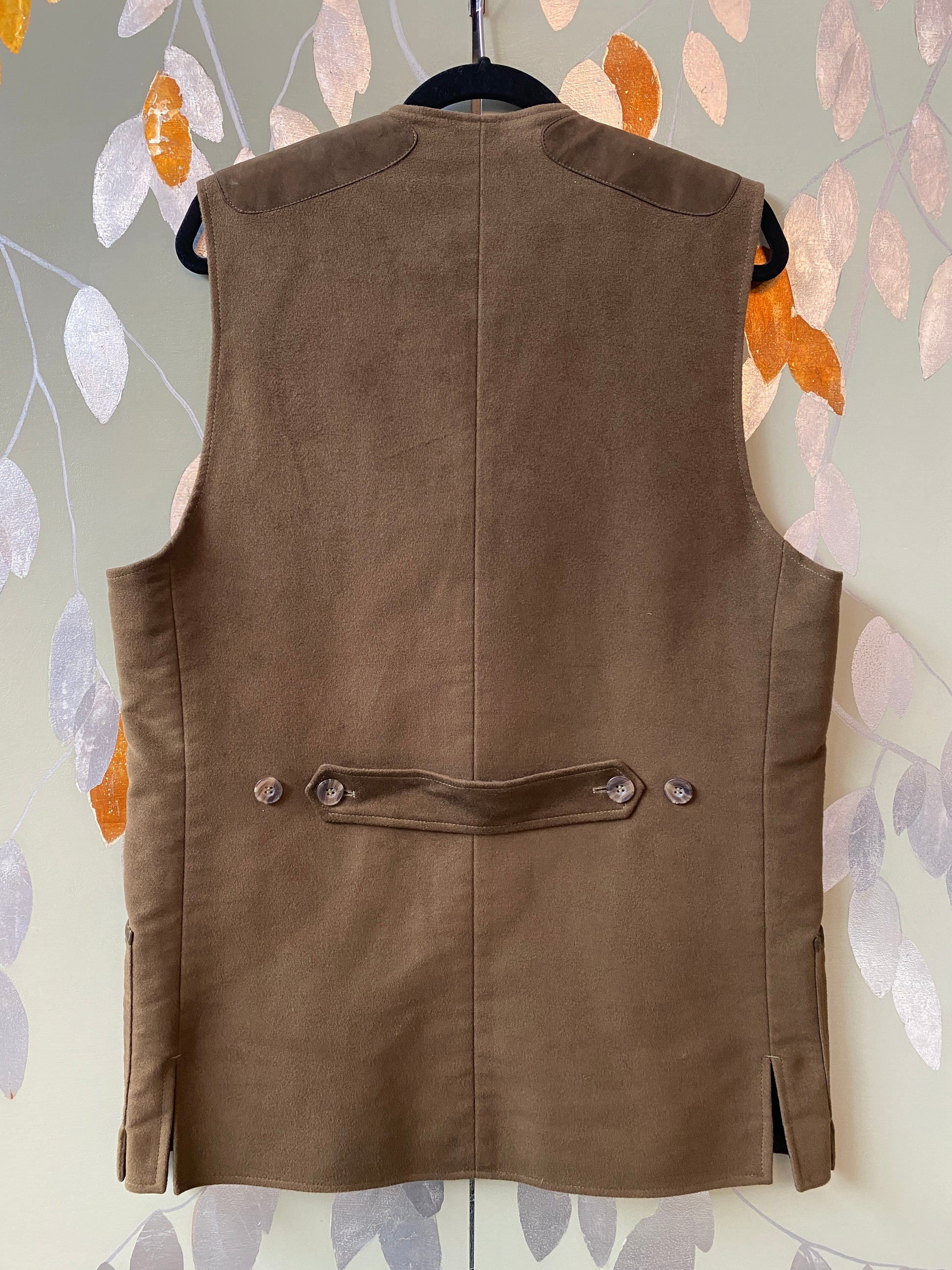 2010s Laksen Sporting Broadland Brown Moleskin Hunting Vest, Large 
