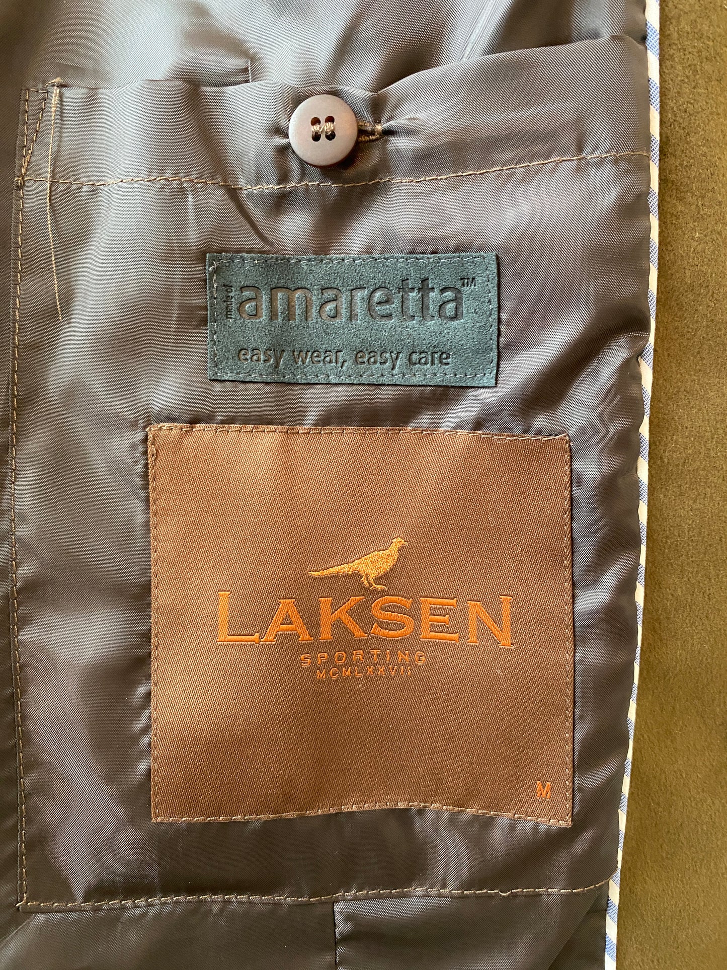 2010s Laksen Sporting Broadland Brown Moleskin Hunting Vest, Large 