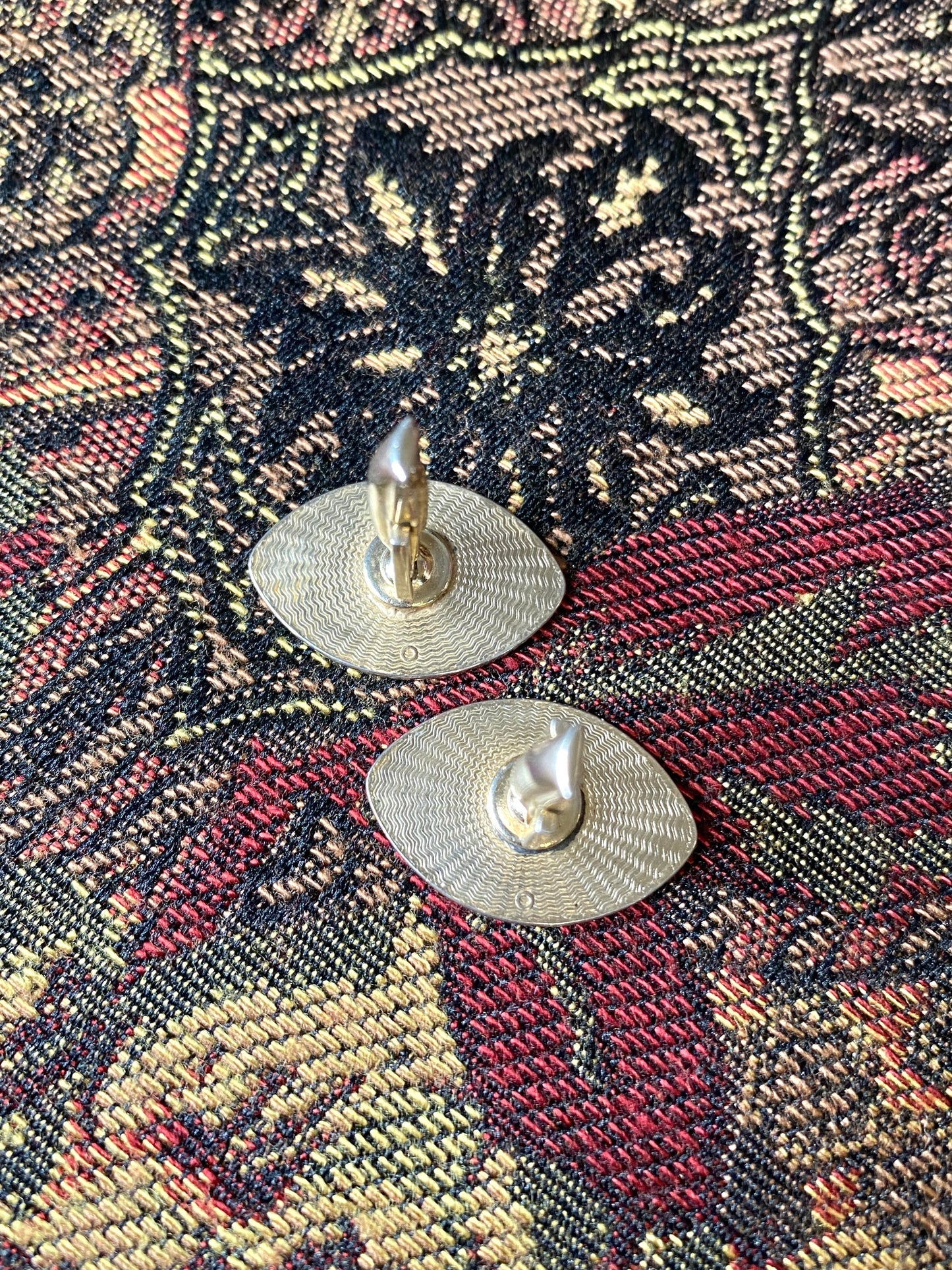 Vintage 1950s Oval Novelty Bowling Cuff Links