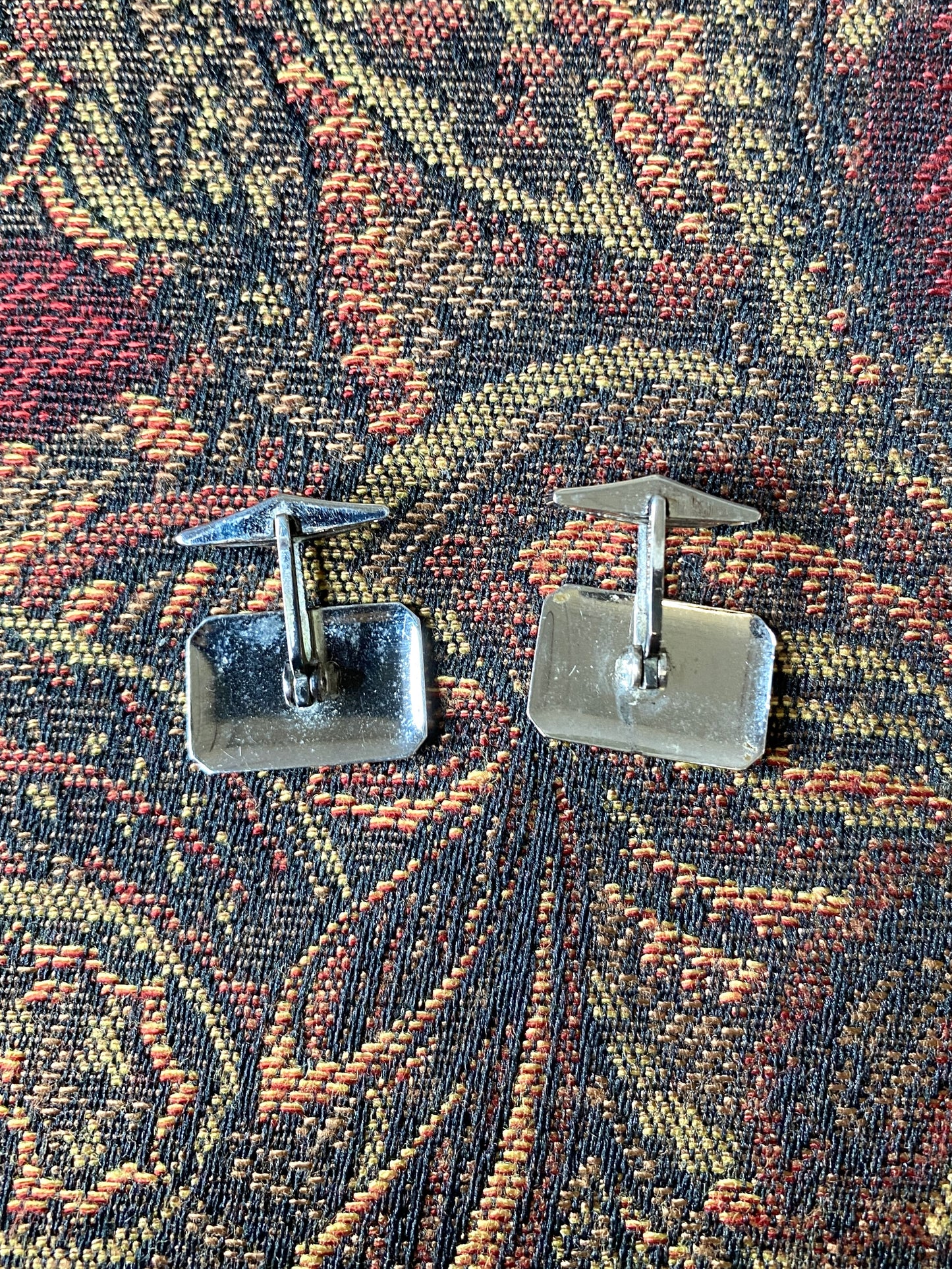 Vintage Sterling Silver Cuff Links and Tie Clip Set in Box