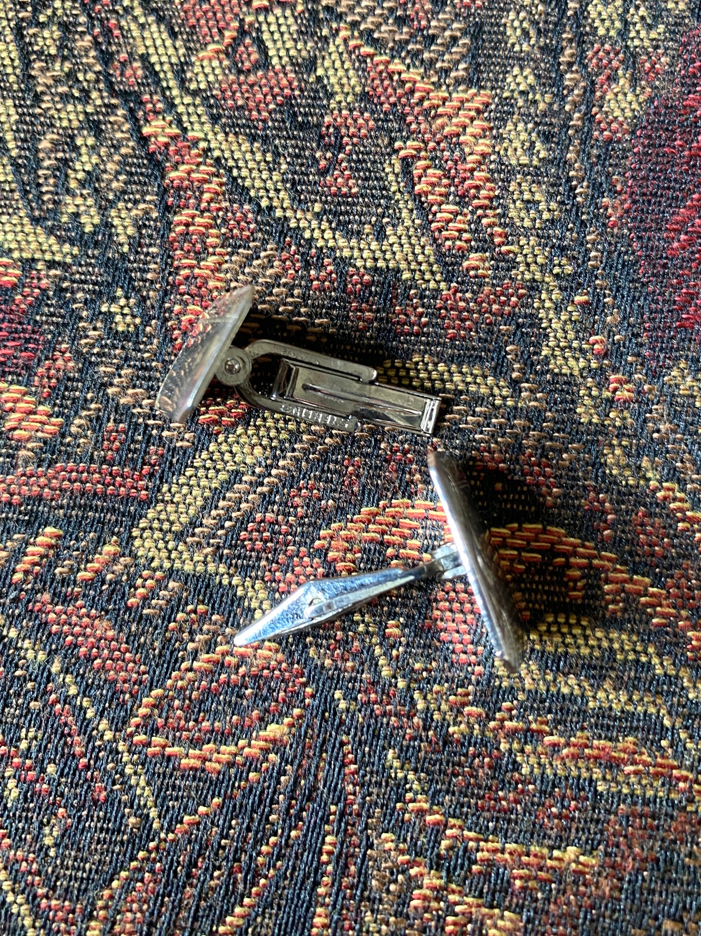 Vintage Sterling Silver Cuff Links and Tie Clip Set in Box