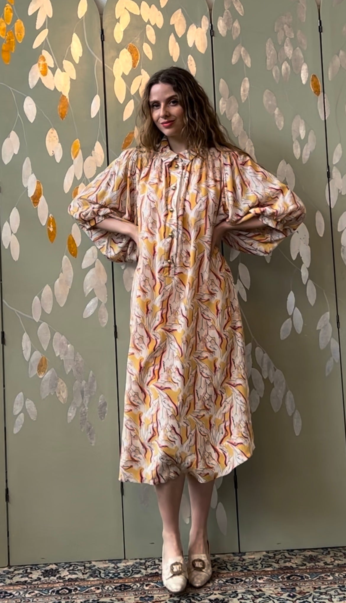 Sonia Rykiel Silk Woman Print Dress, Medium