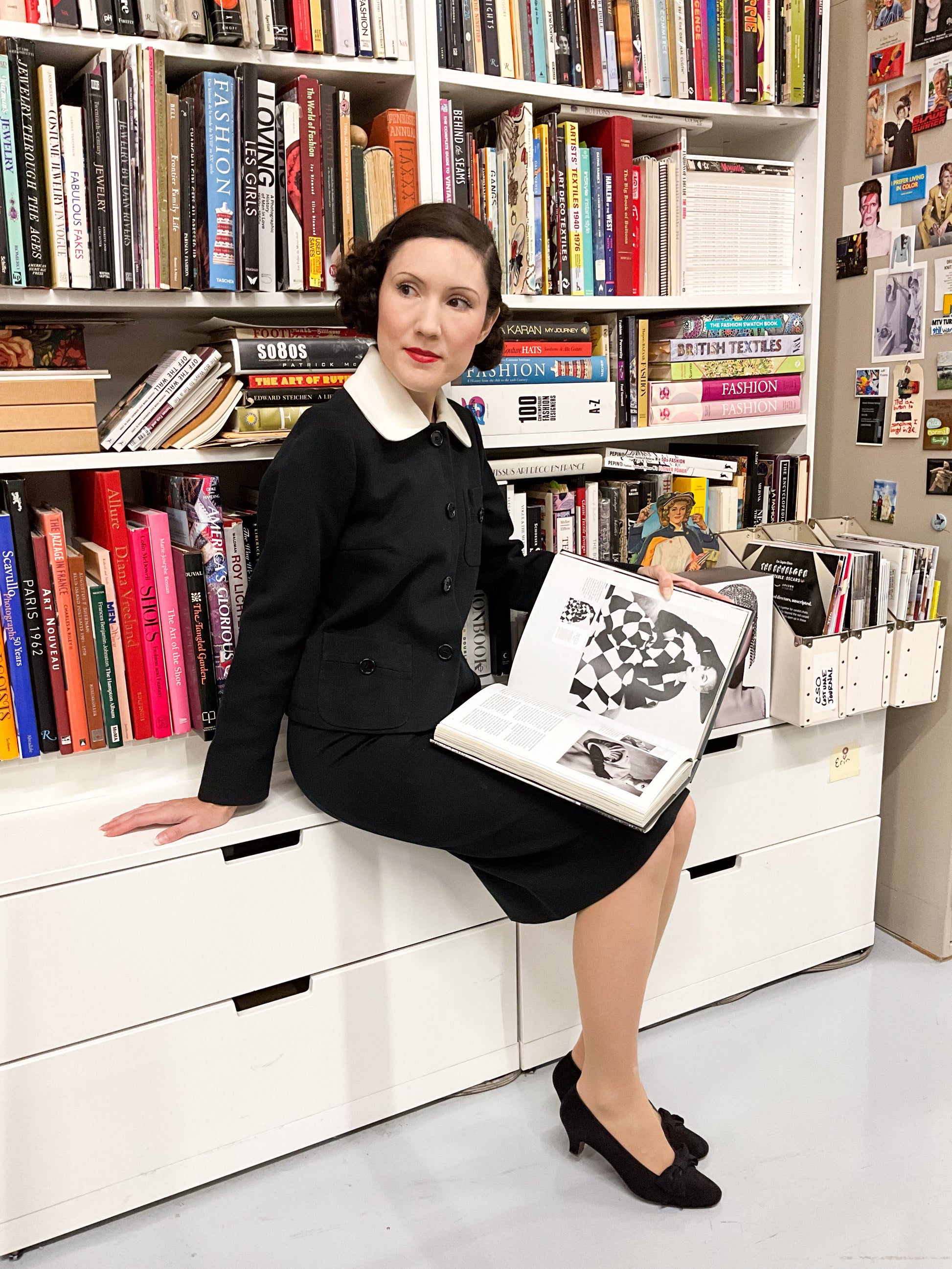 2000s/10s Prada Black and White Cotton Skirt Suit, XS