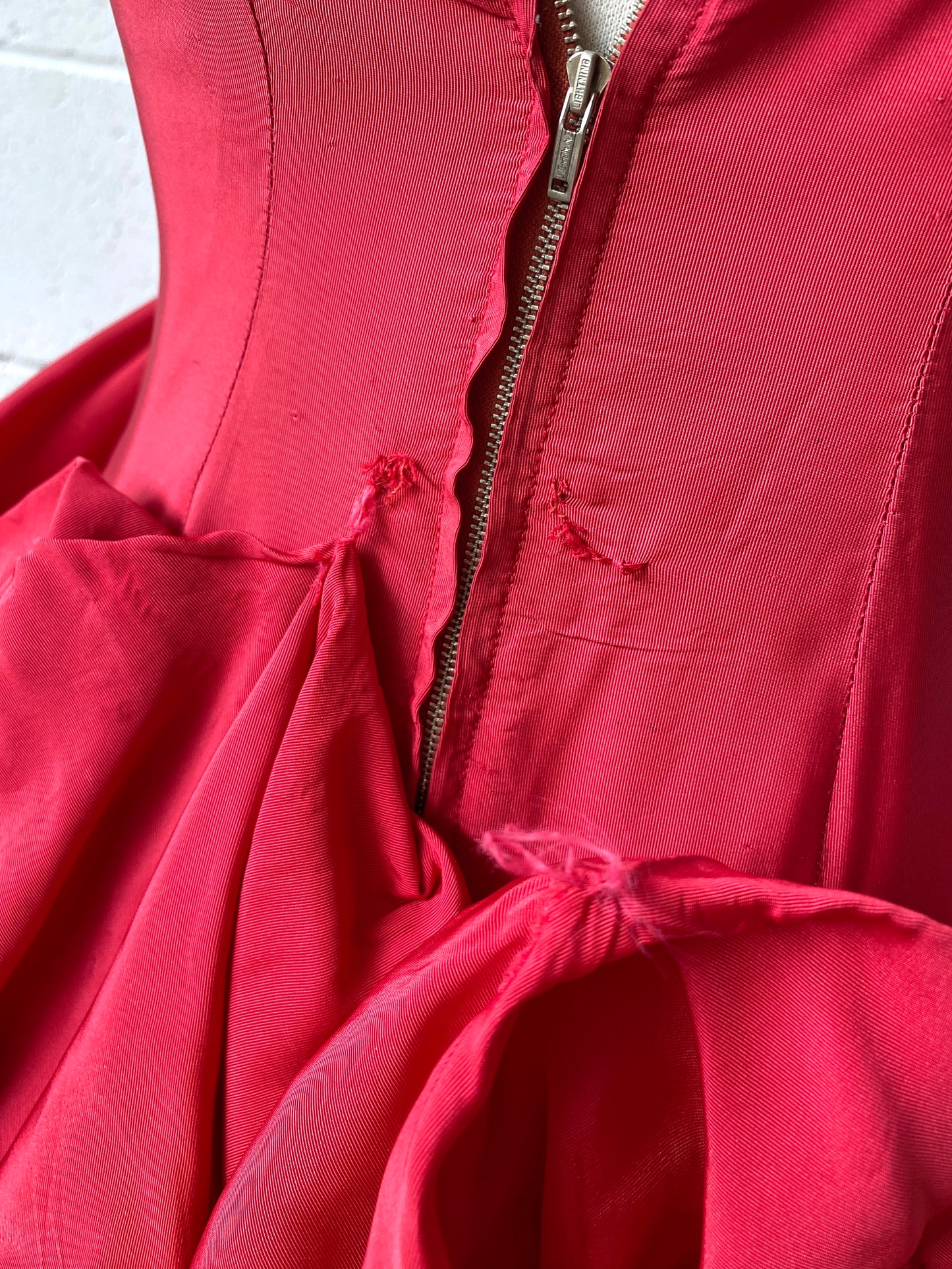 Vintage 1940s Pink Taffeta Gown, B32"