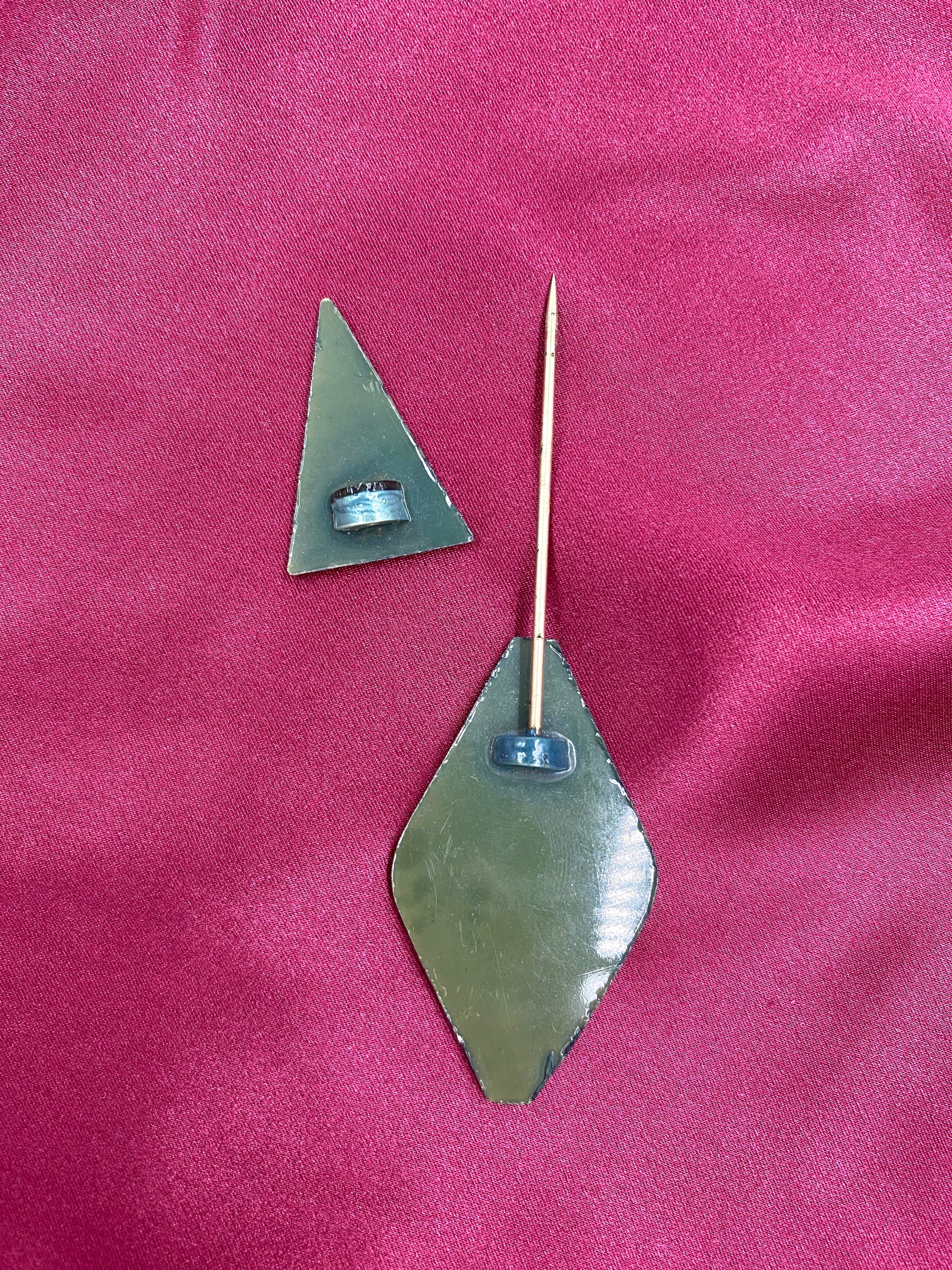 Vintage 1930s Green Celluloid Hat Pin