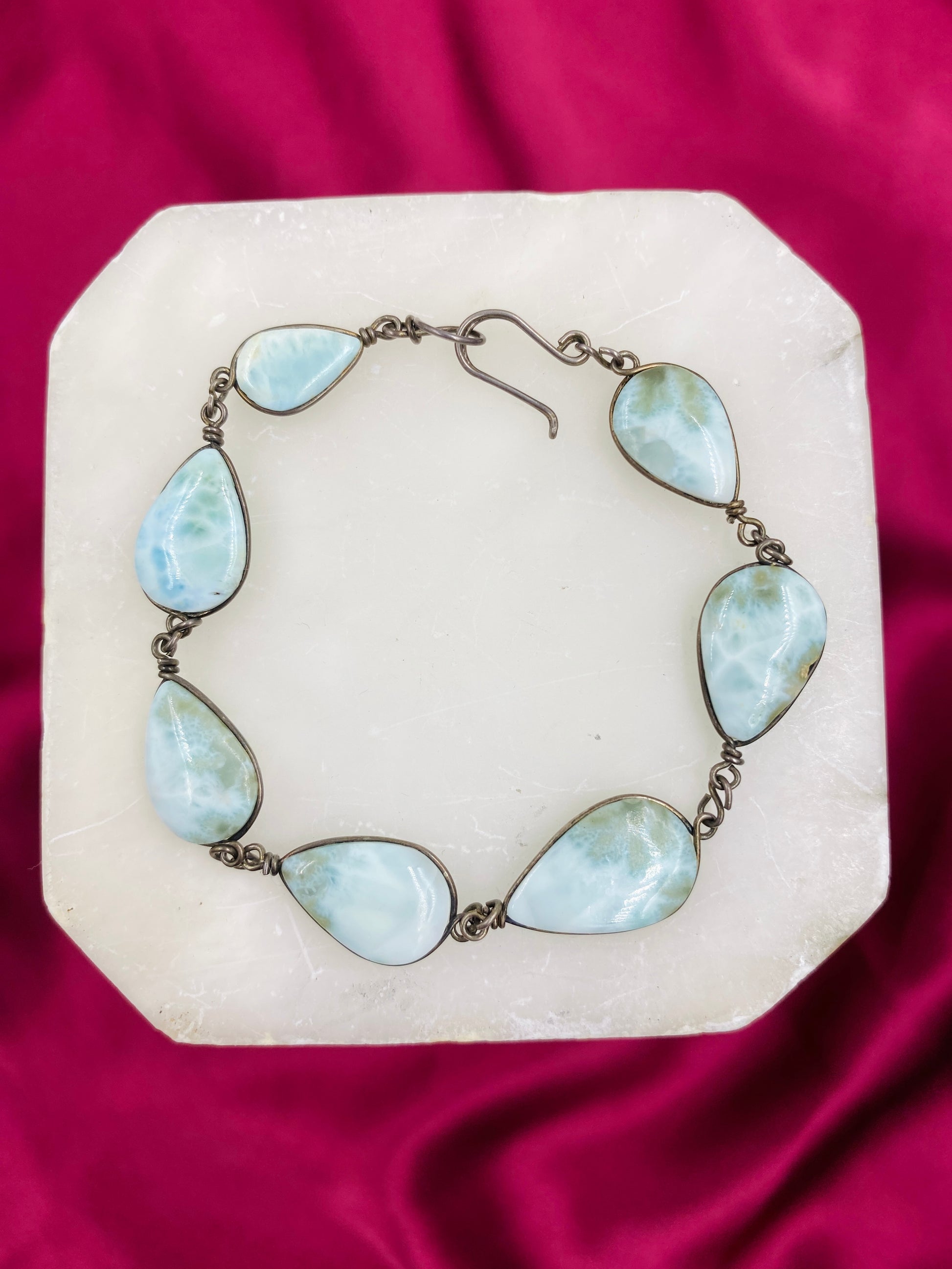 Vintage Blue Larimar Stone Bracelet