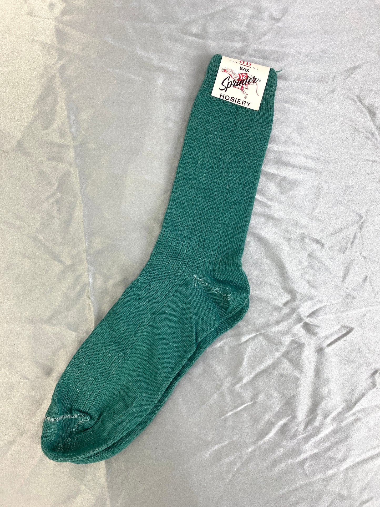 Vintage Deadstock Gold & Green Crew Socks, x3 Pair