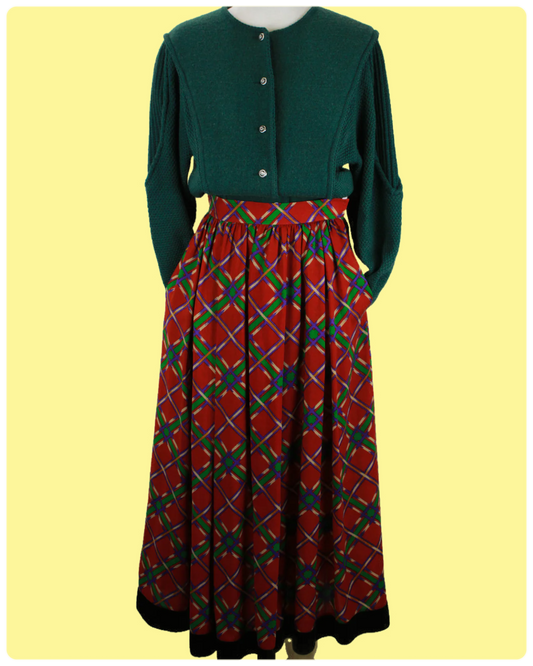 Vintage 1980s Vintage Yves Saint Laurent Rive Gauche Skirt, W25"