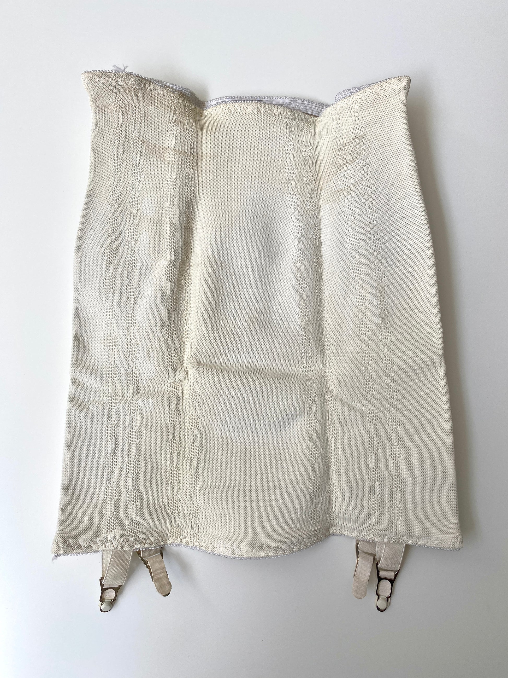 Vintage 1950's-60's ADOLA Brand Cream Ivory Girdle With Garters Size M