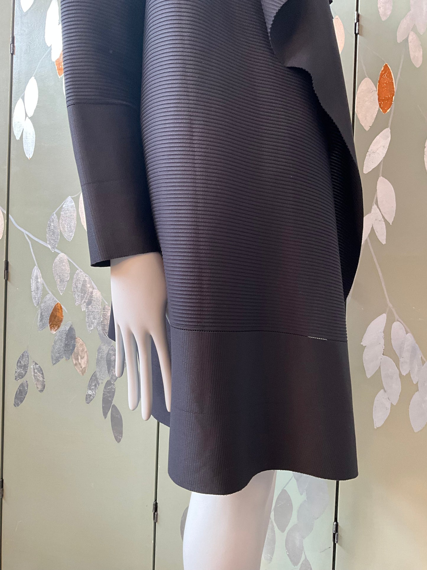 Vintage 2000s Issey Miyake Black Draped Jacket