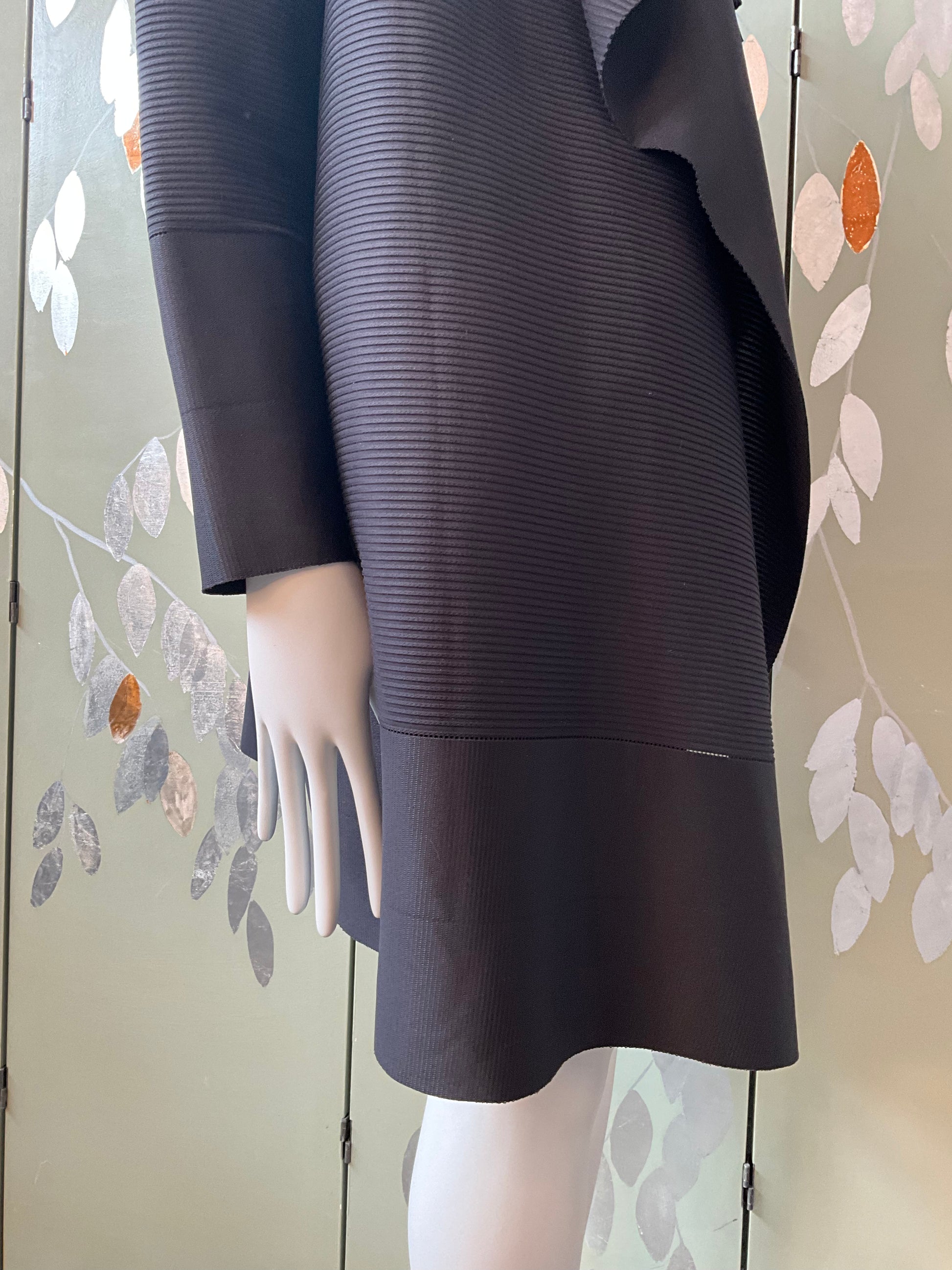 Vintage 2000s Issey Miyake Black Draped Jacket