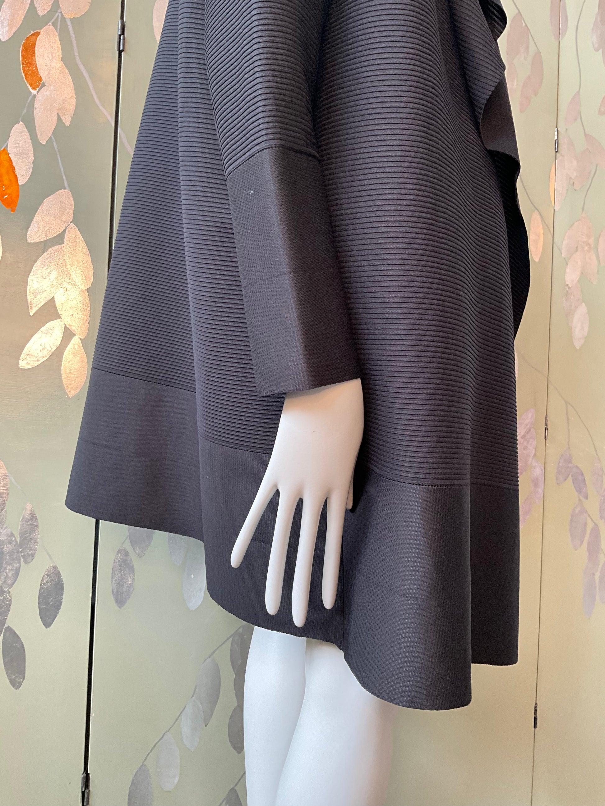 Vintage 2000s Issey Miyake Black Draped Jacket