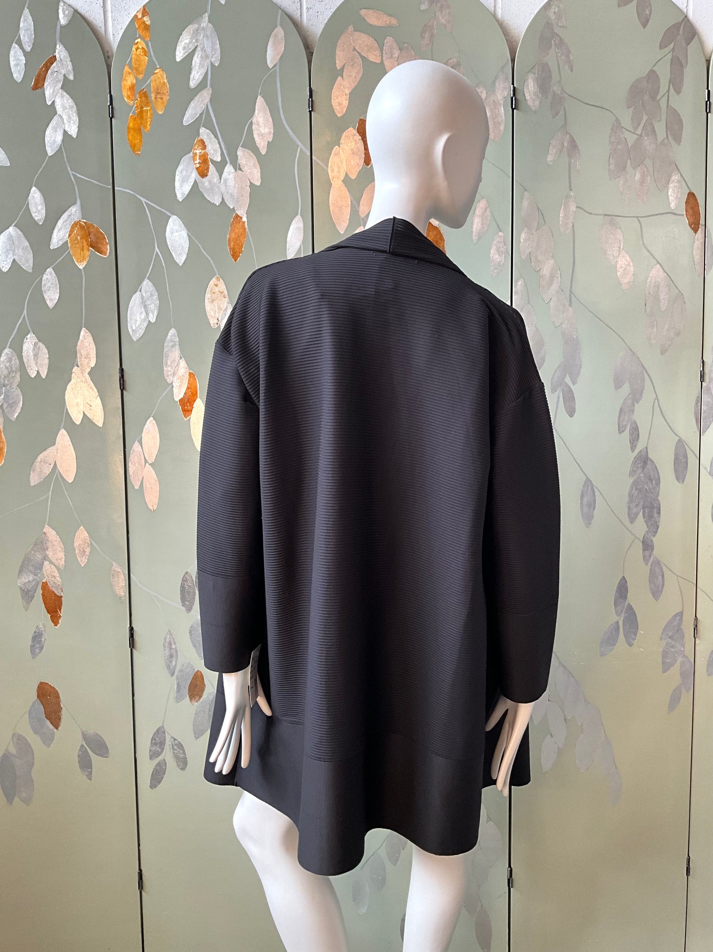 Vintage 2000s Issey Miyake Black Draped Jacket
