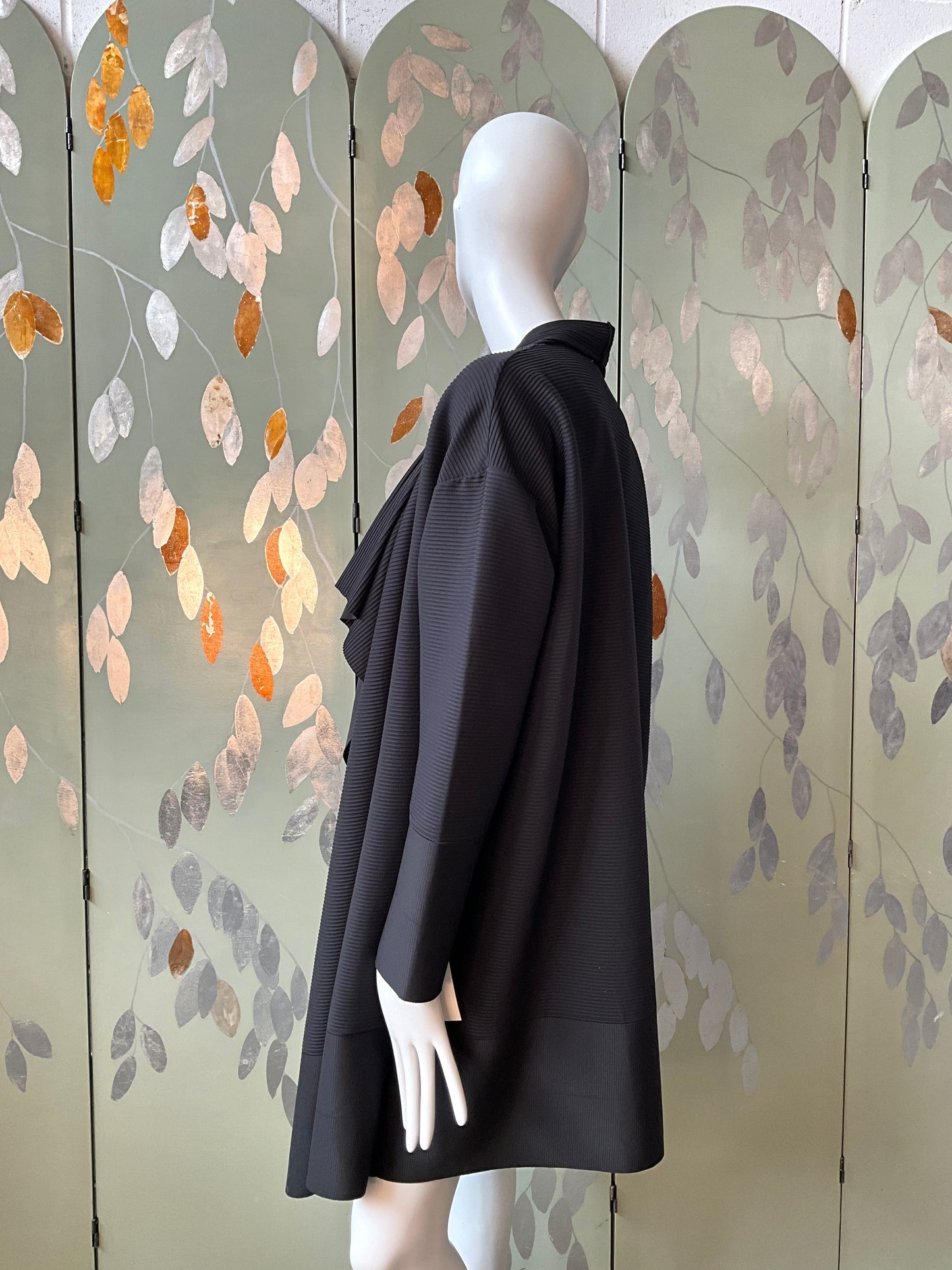 Vintage 2000s Issey Miyake Black Draped Jacket