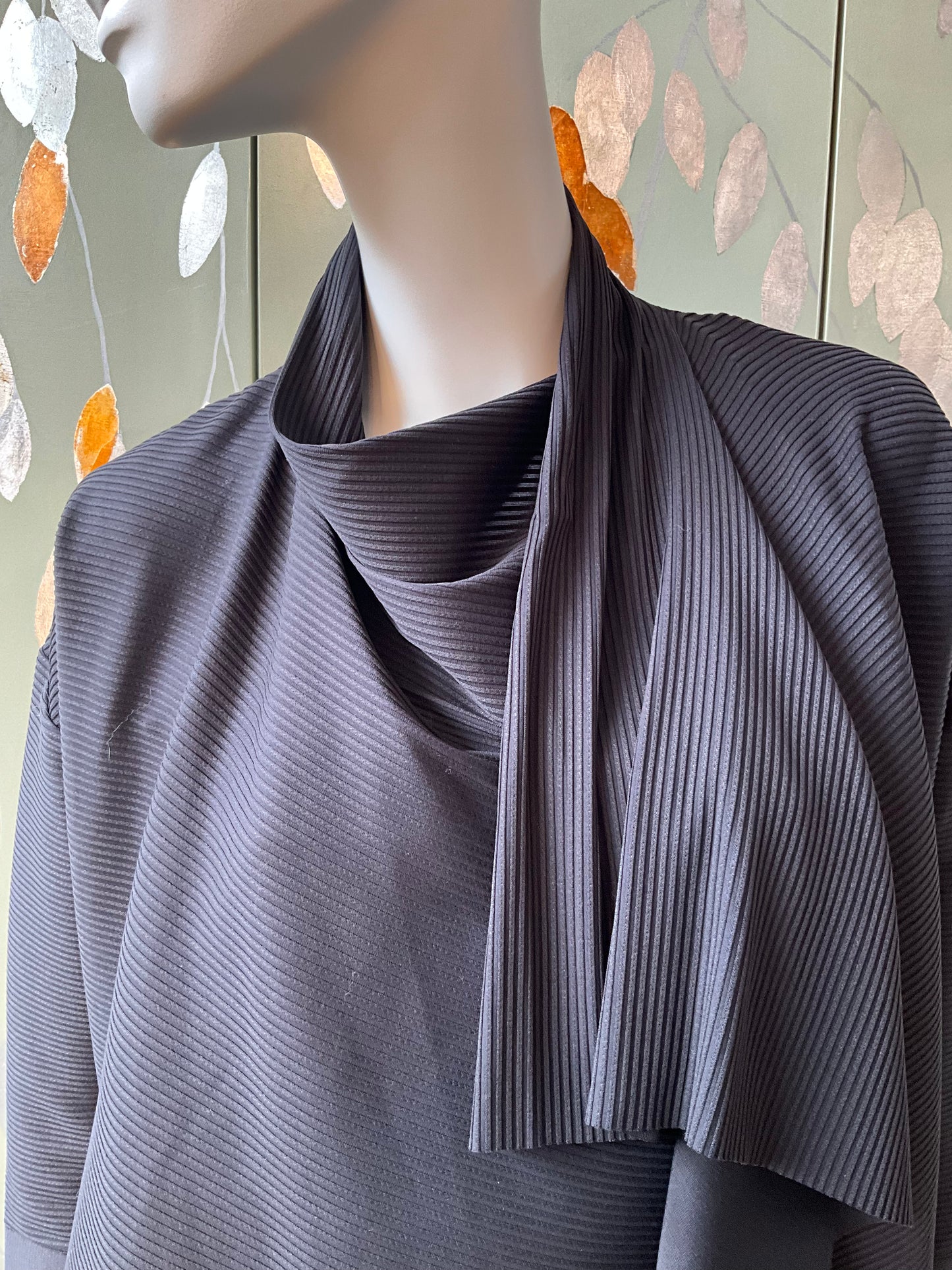 Vintage 2000s Issey Miyake Black Draped Jacket