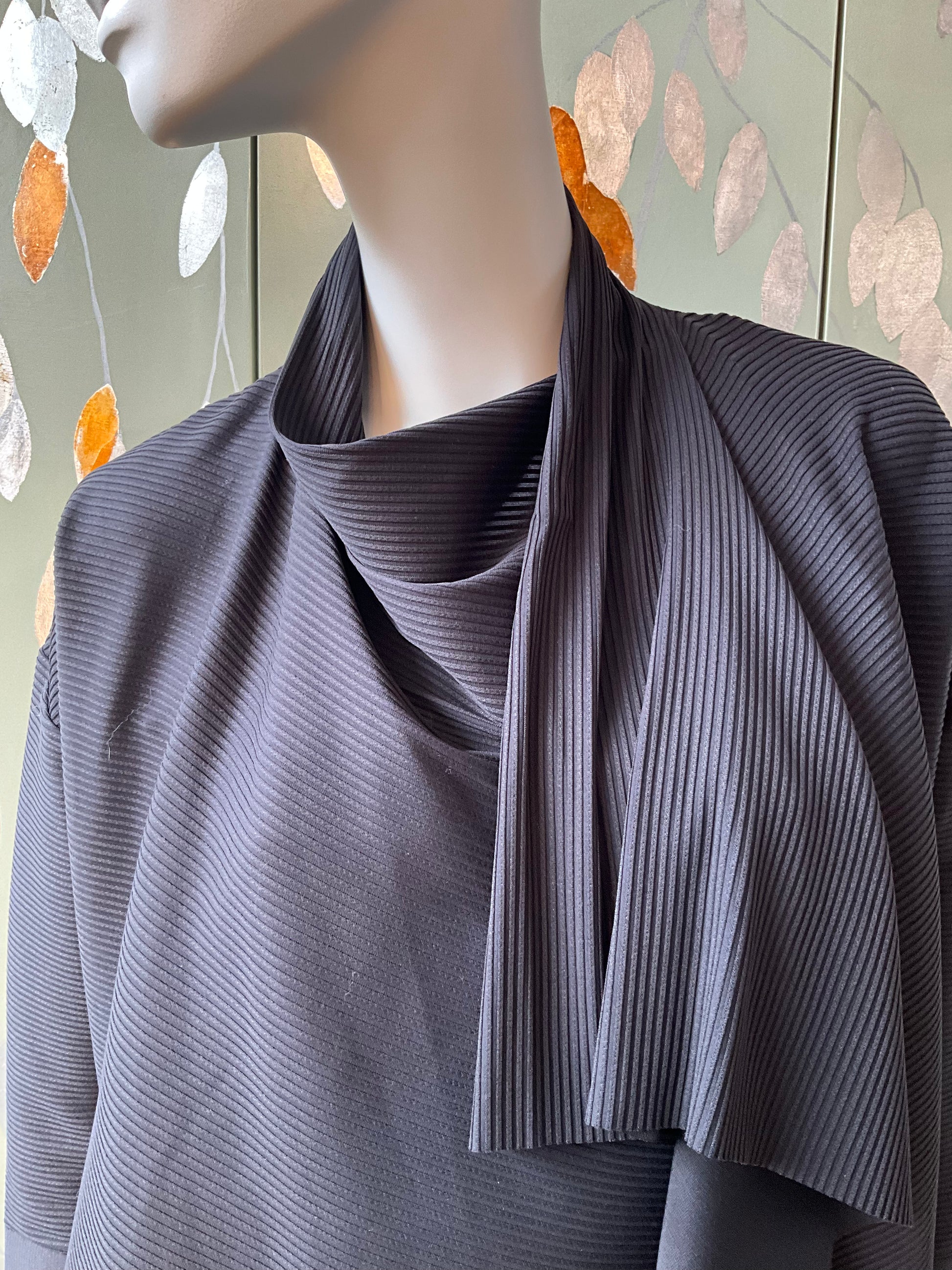 Vintage 2000s Issey Miyake Black Draped Jacket