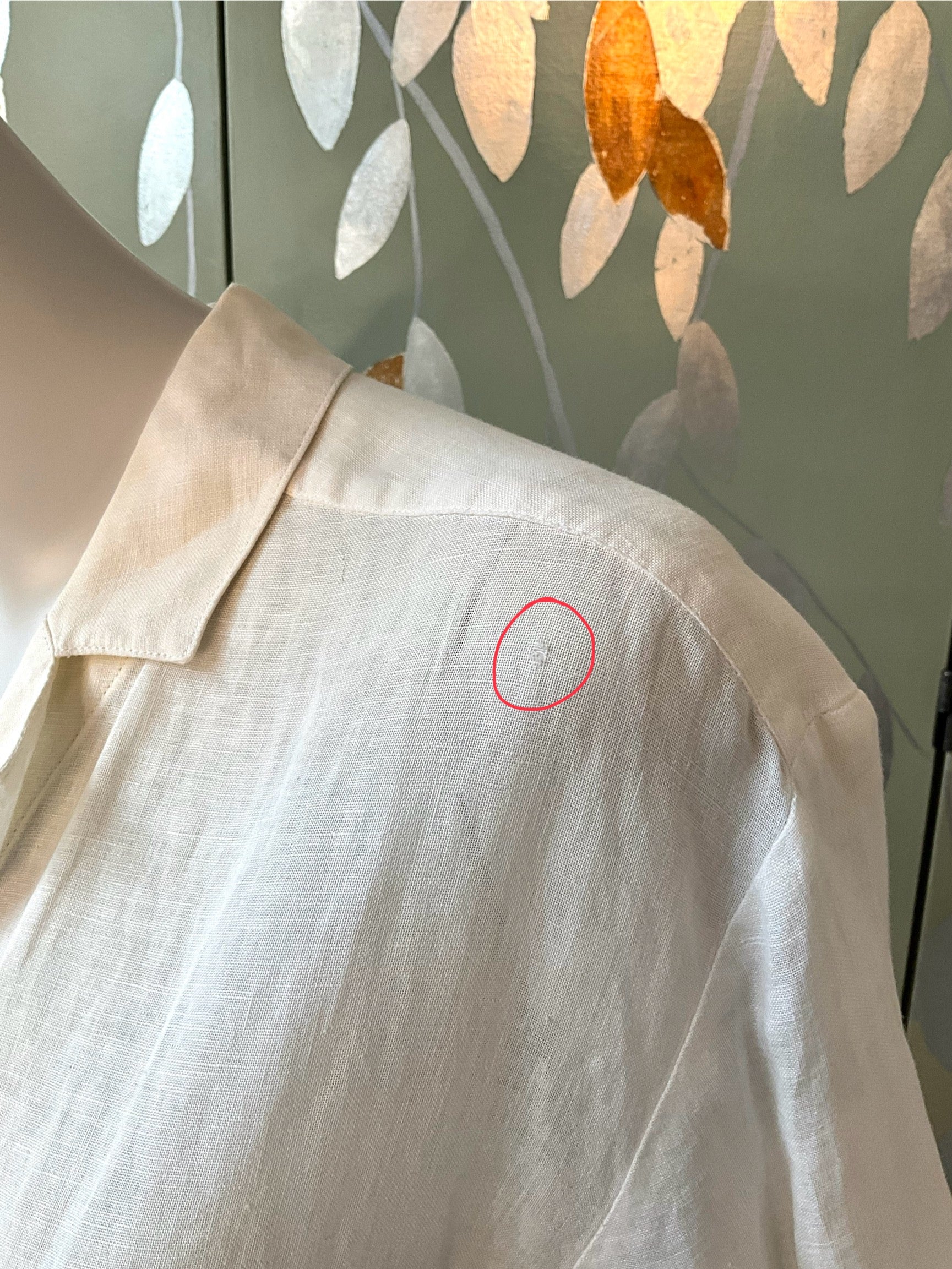 Vintage 1990s Karl Lagerfeld White Cotton Fashion Lady Illustration Blouse, XL