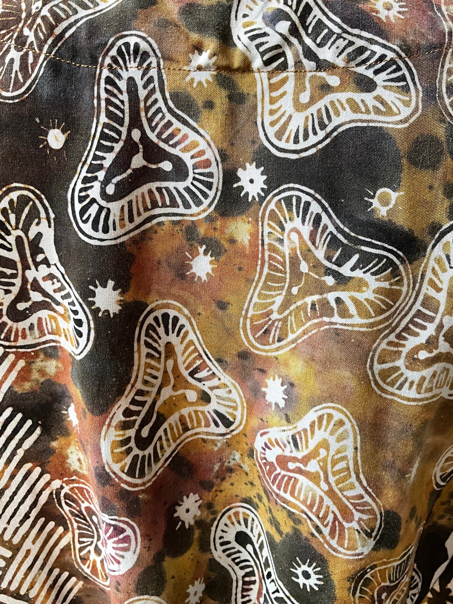 Vintage 1990s Koochee Abstract Print Rayon Long Sleeve Blouse, M/L