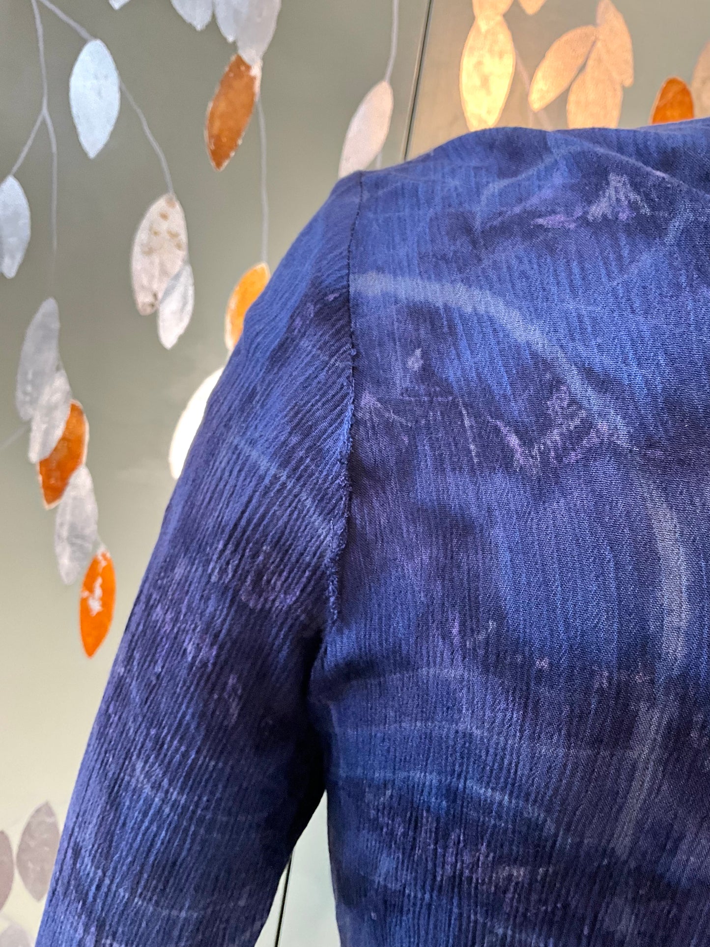 Vintage 1990s Koochee Purple Blue Tie Dye Crinkle Skirt Set, Medium 