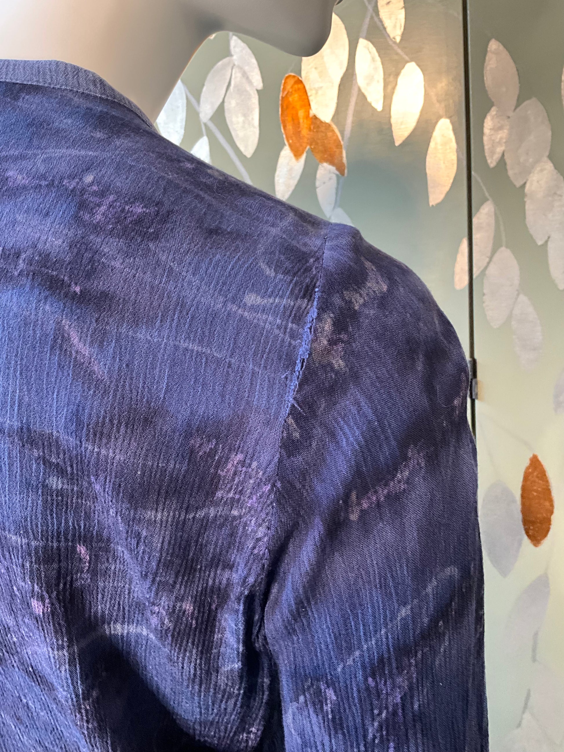 Vintage 1990s Koochee Purple Blue Tie Dye Crinkle Skirt Set, Medium 