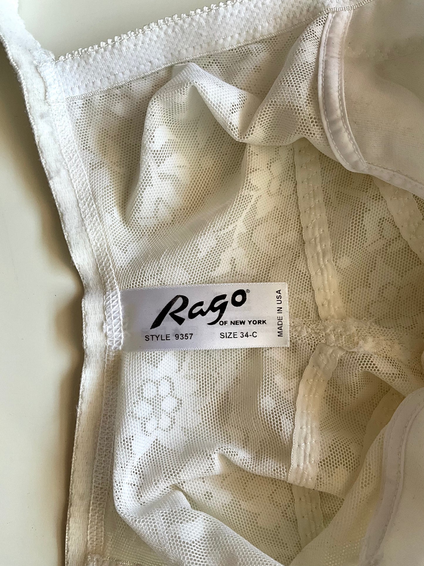 Vintage Rago White Lace All In One Body Shaper