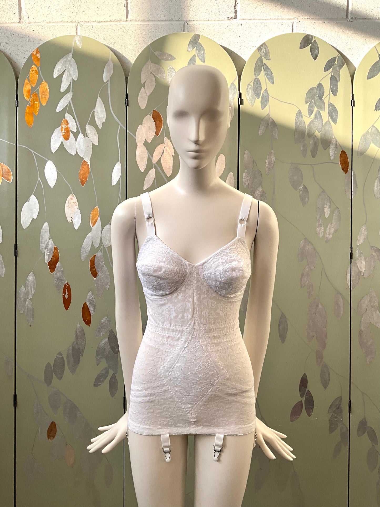 Vintage 1960s Rago White Lace All In One Body Shaper