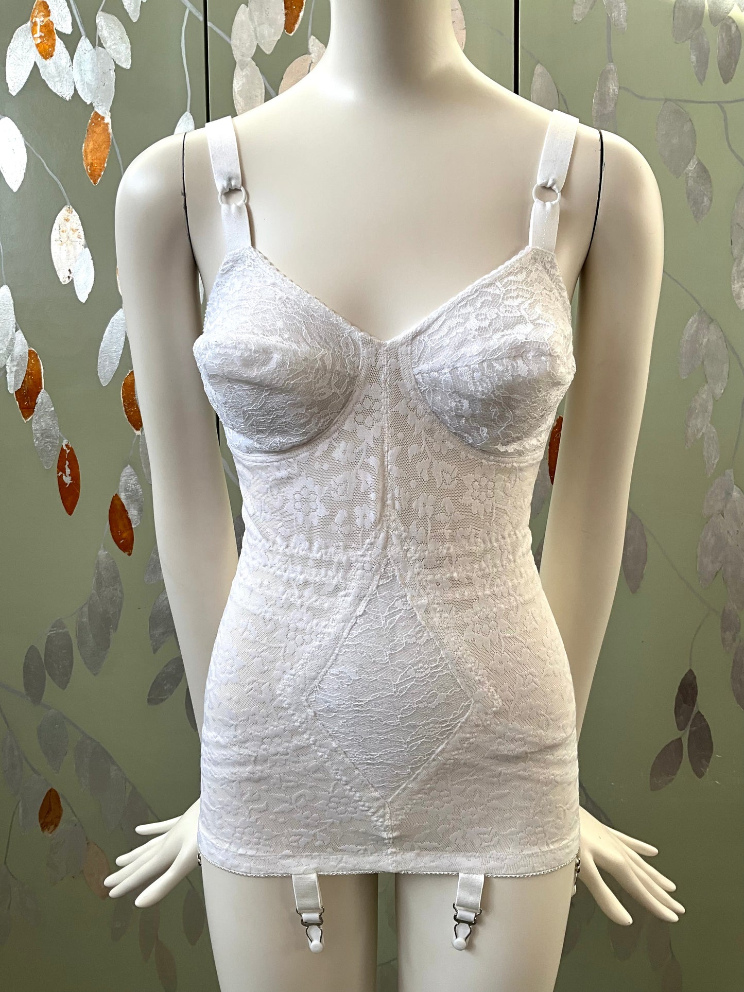 Vintage 1960s Rago White Lace All In One Body Shaper