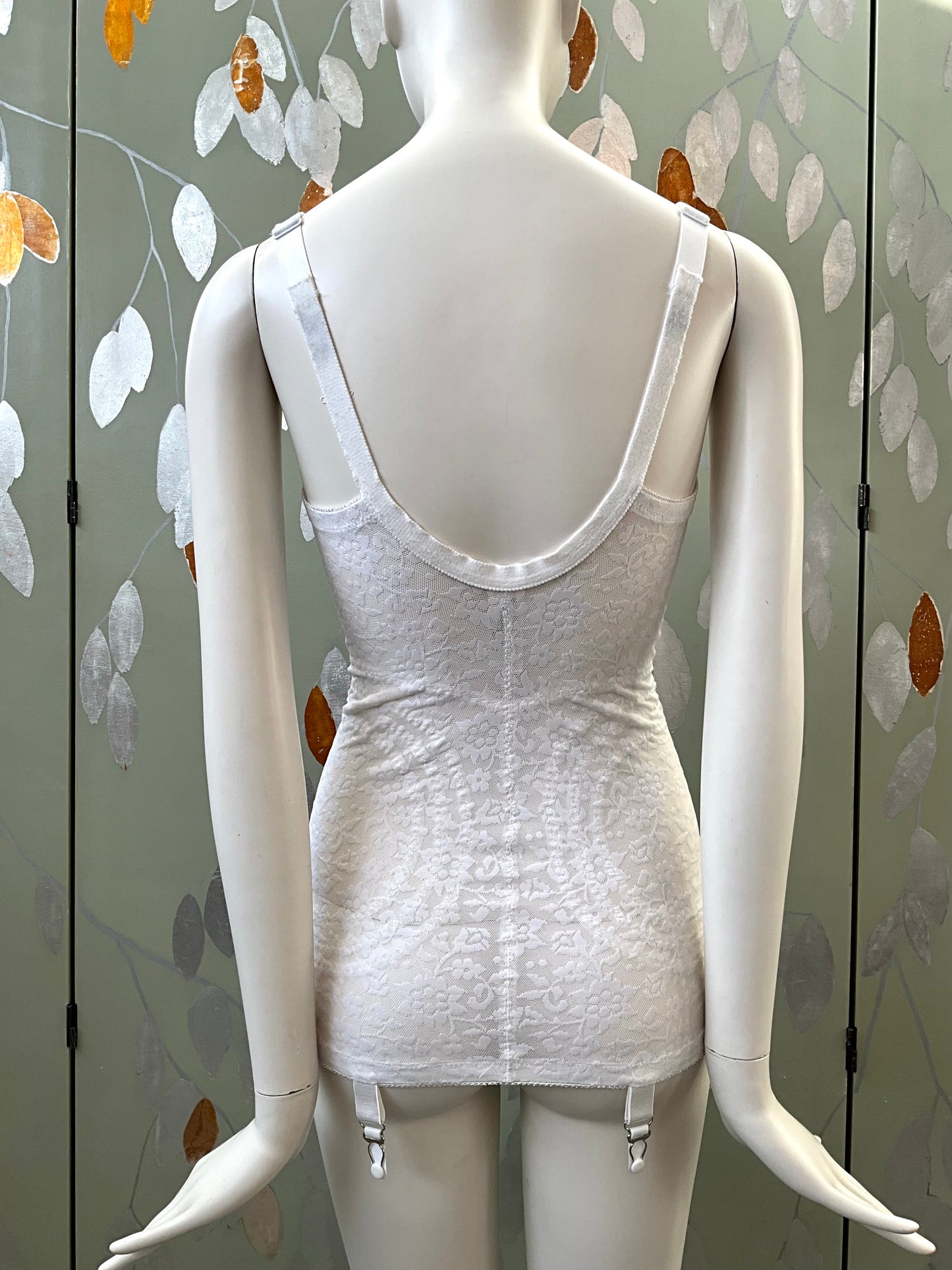 Vintage 1960s Rago White Lace All In One Body Shaper