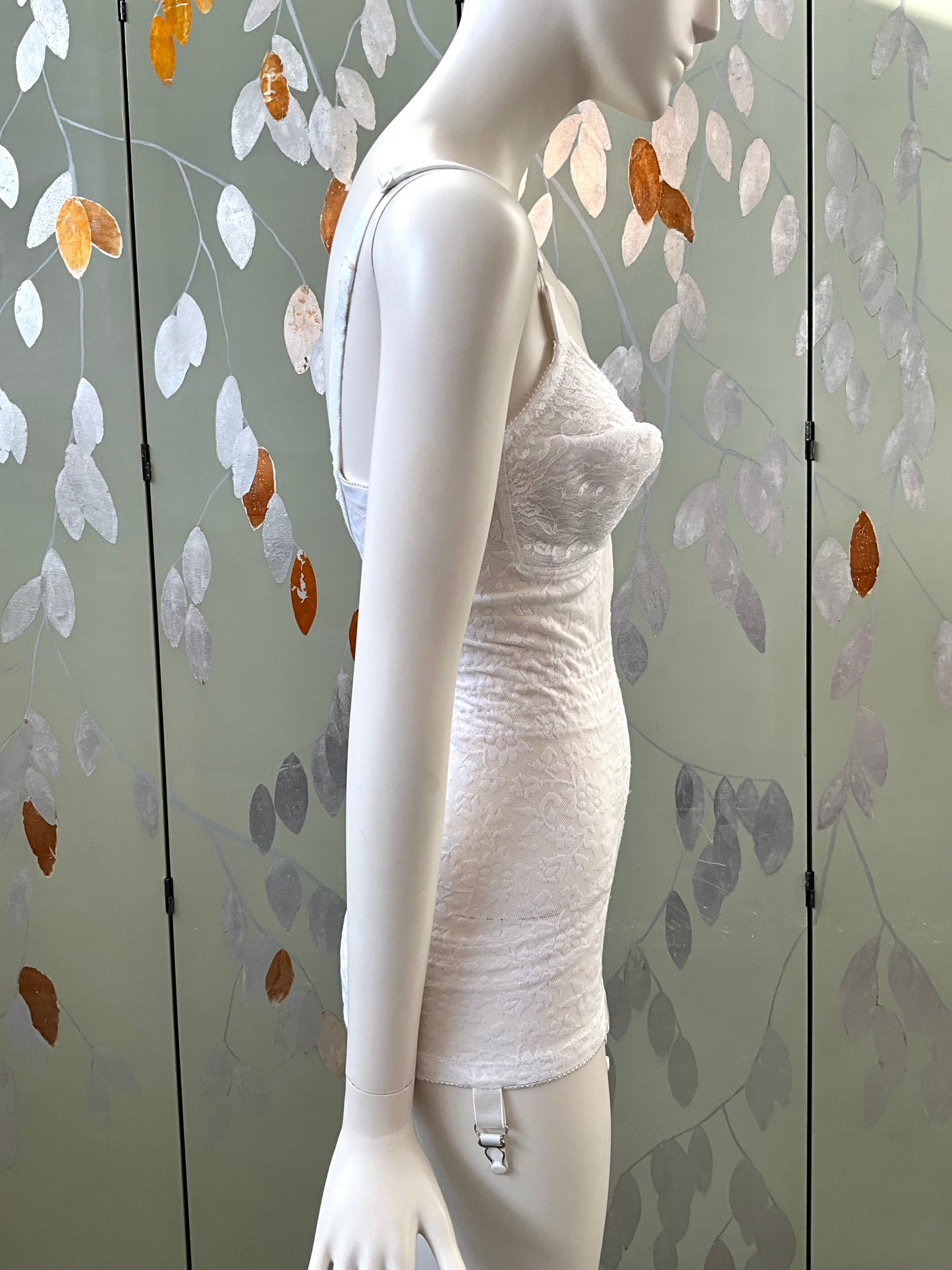 Vintage 1960s Rago White Lace All In One Body Shaper