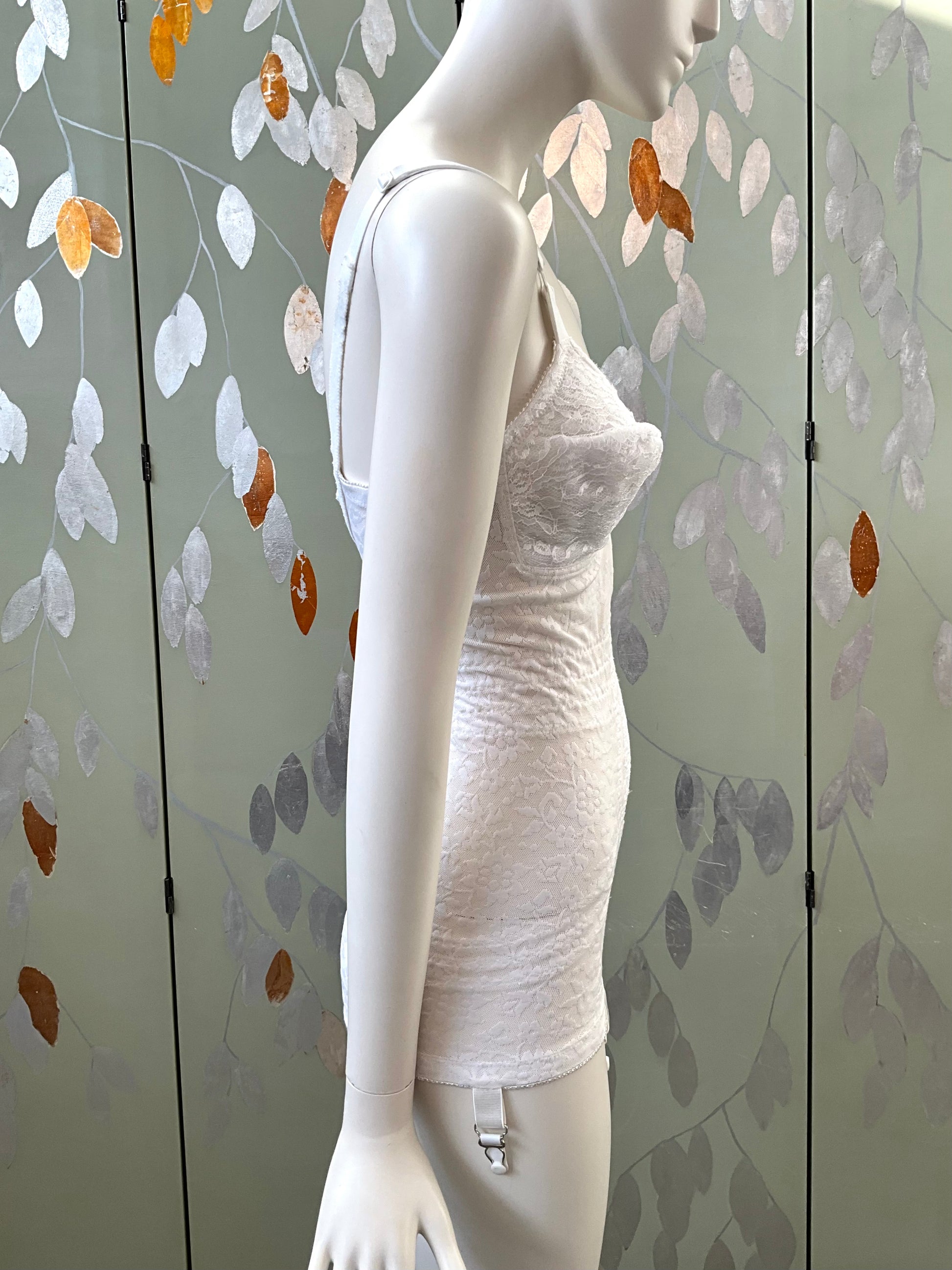 Vintage 1960s Rago White Lace All In One Body Shaper