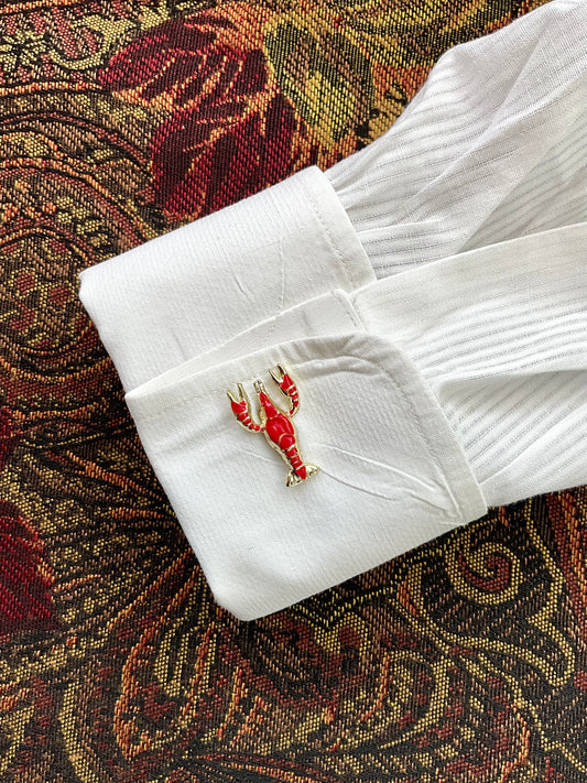 Vintage 1960s Novelty Red Lobster Cufflinks 