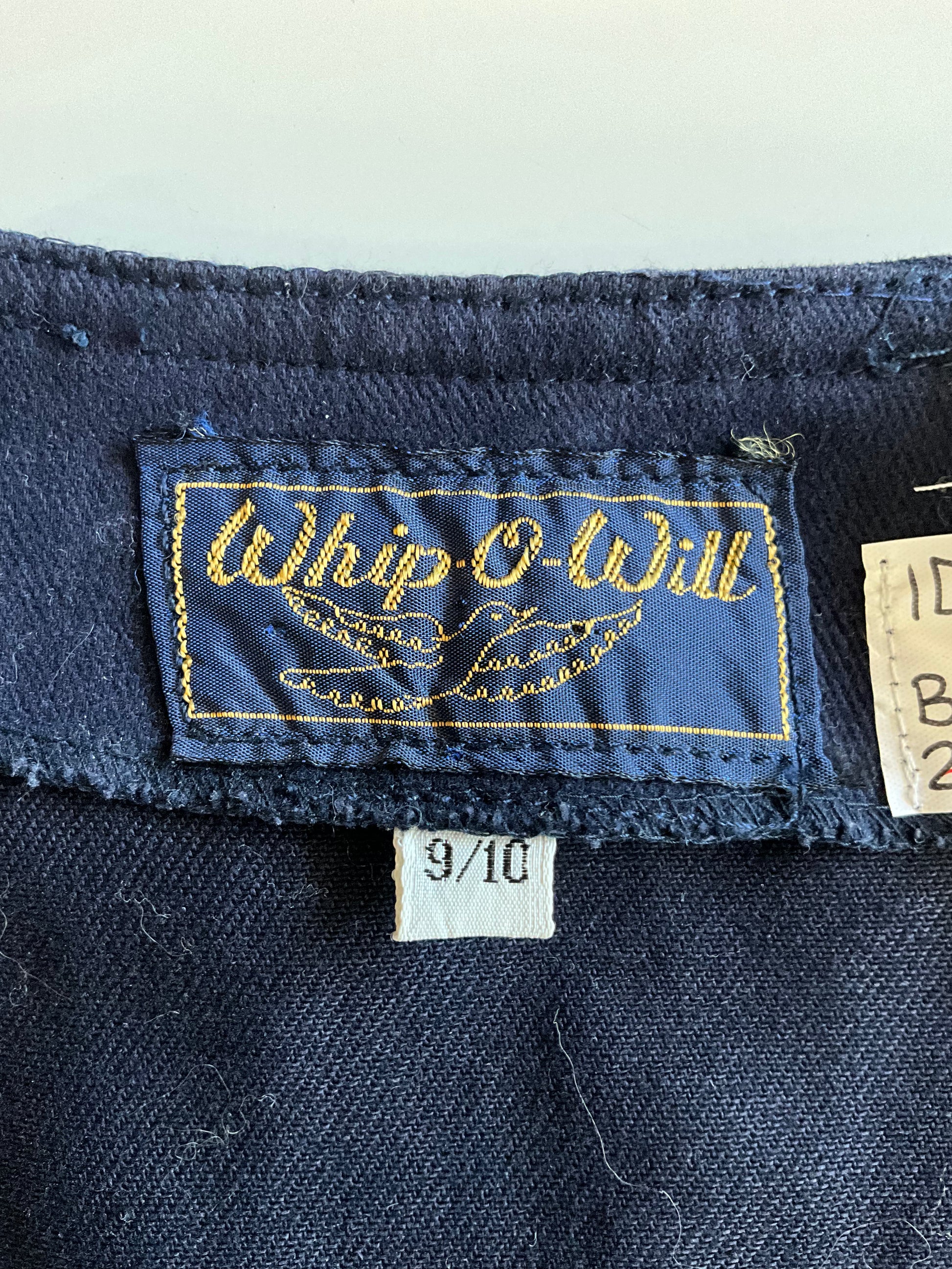 Vintage 1970s Navy Cotton 3 Piece Pant Suit, Small 