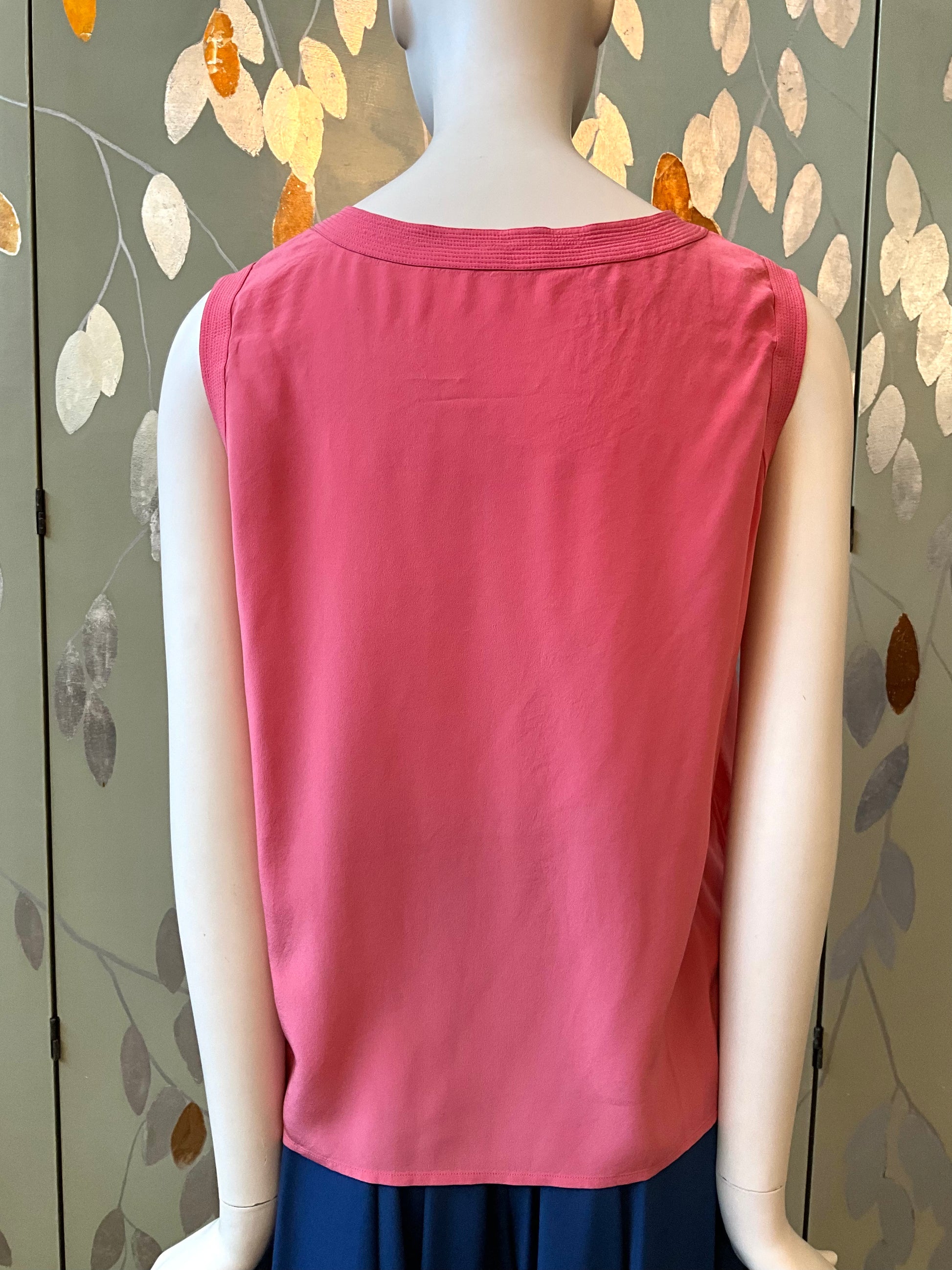 Vintage 1980s Chanel Pink Silk Tank Top, M/L
