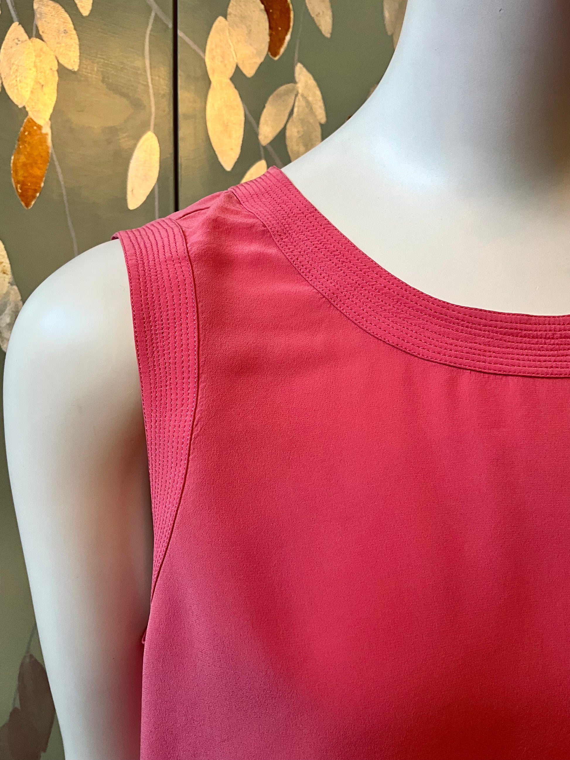 Vintage 1980s Chanel Pink Silk Tank Top, M/L