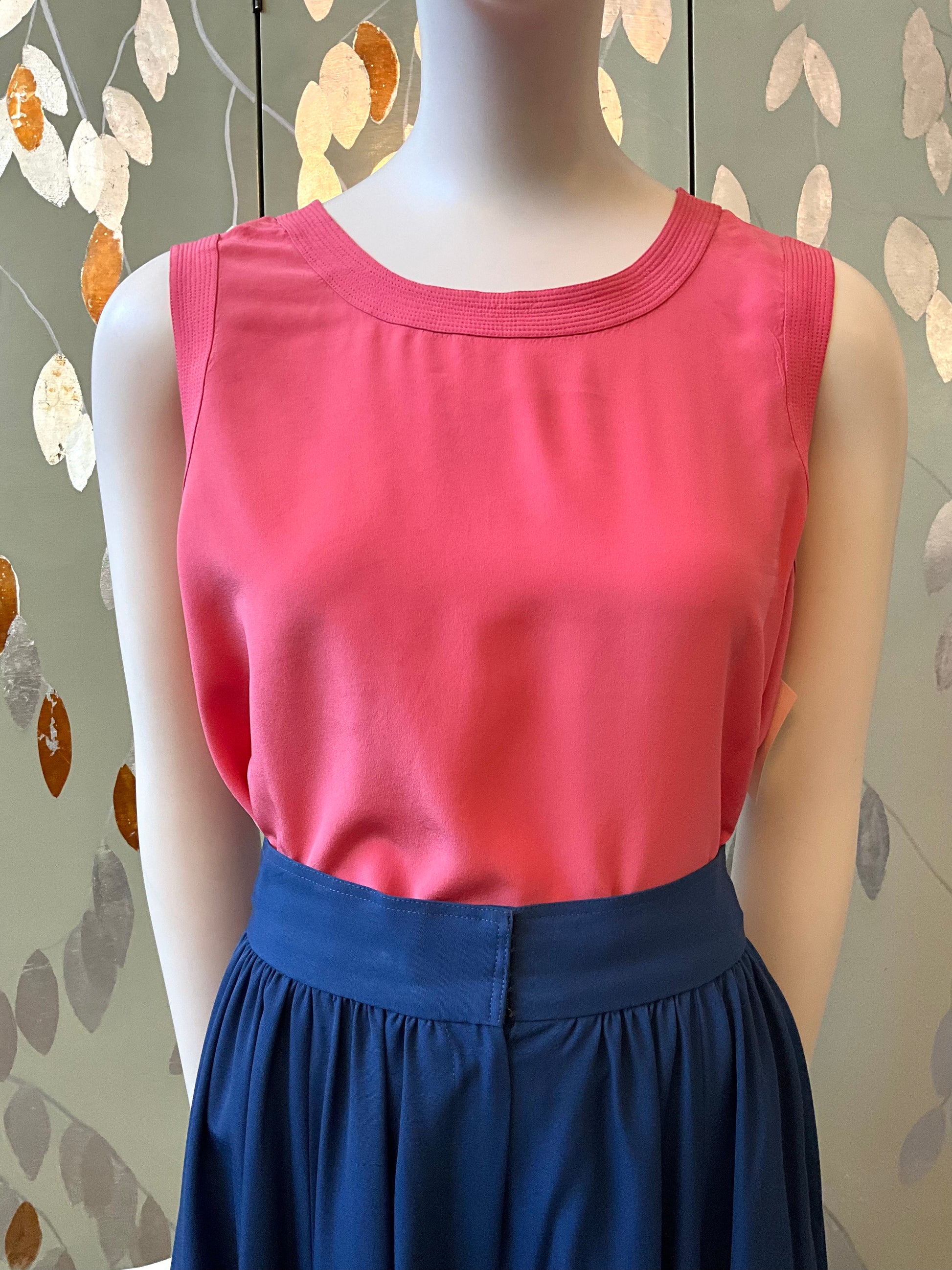 Vintage 1980s Chanel Pink Silk Tank Top, M/L