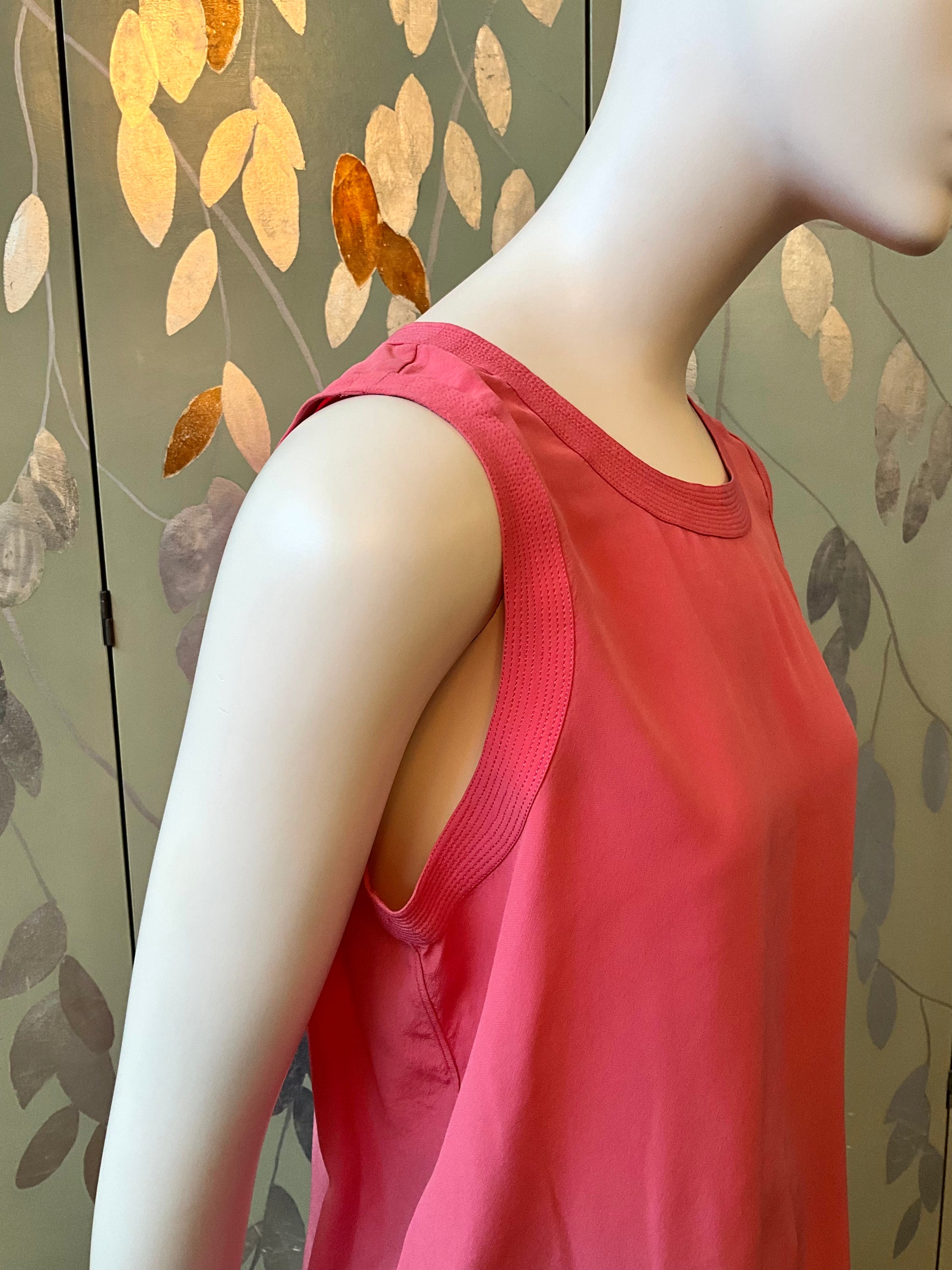 Vintage 1980s Chanel Pink Silk Tank Top, M/L