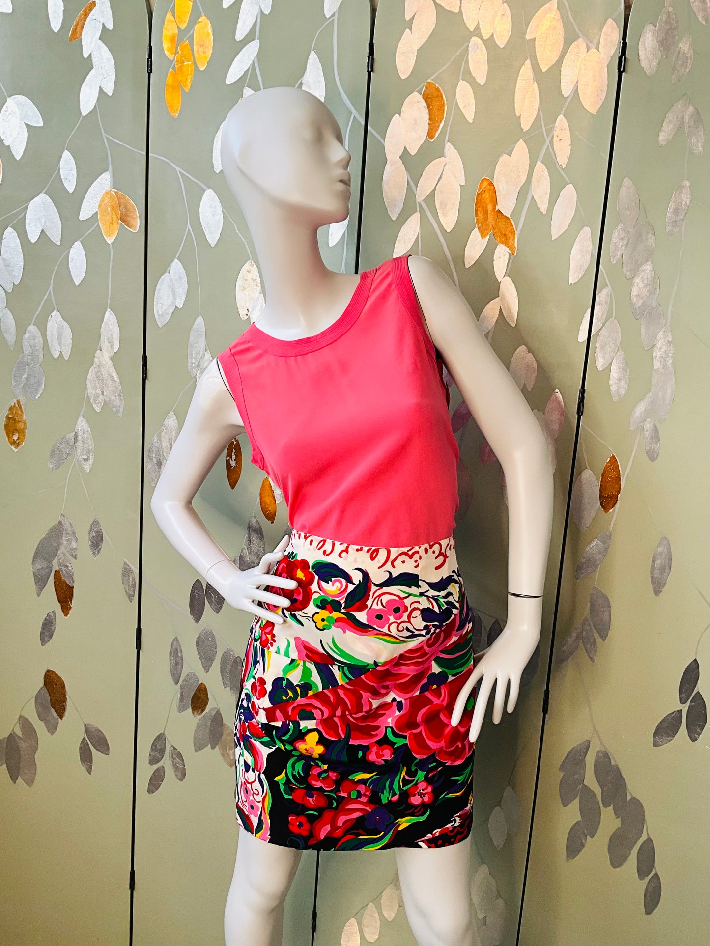 Vintage 1980s Chanel Pink Silk Tank Top, M/L